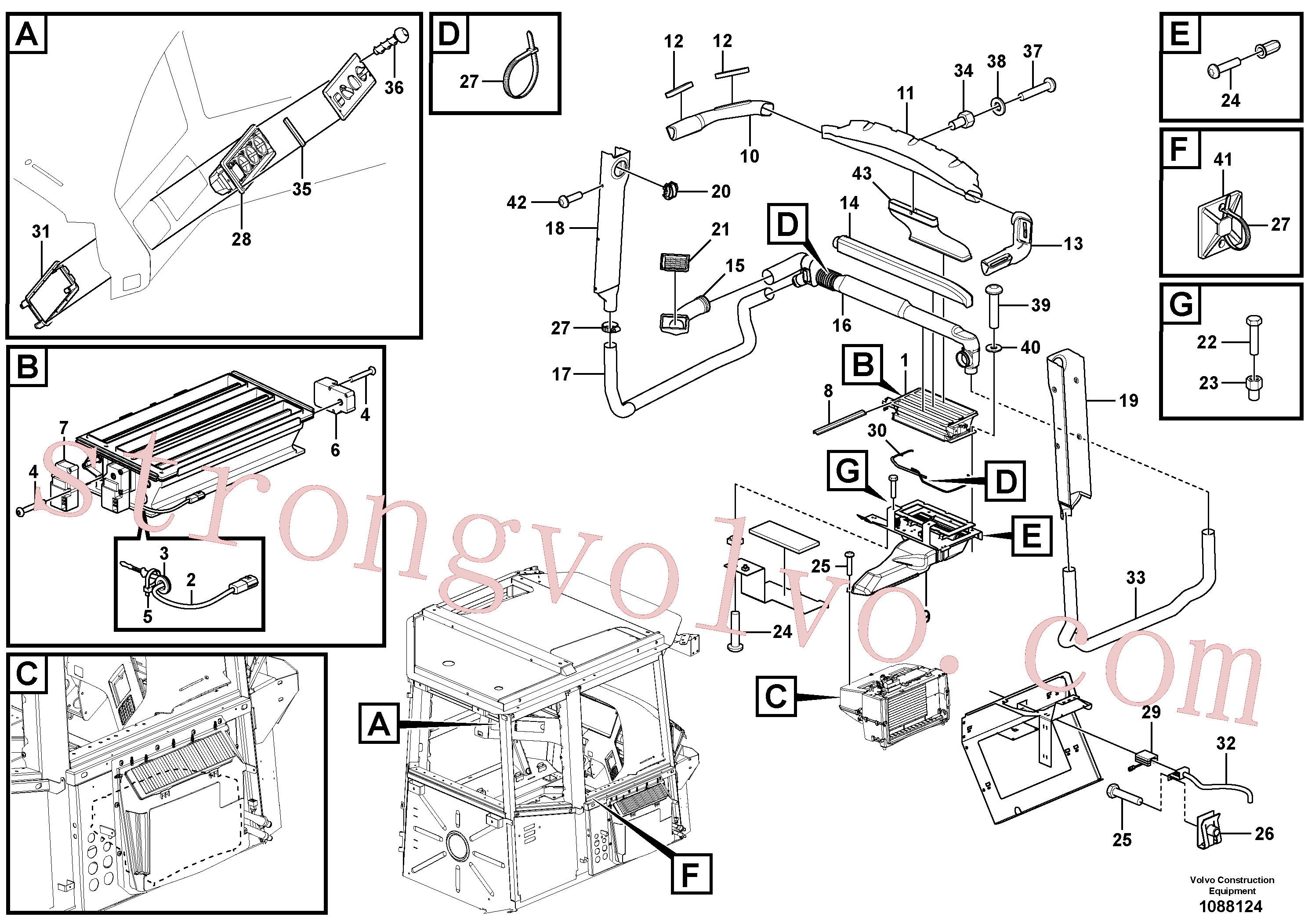 VOE60113071 Volvo Distribuição do ar(1088124 Montagem)