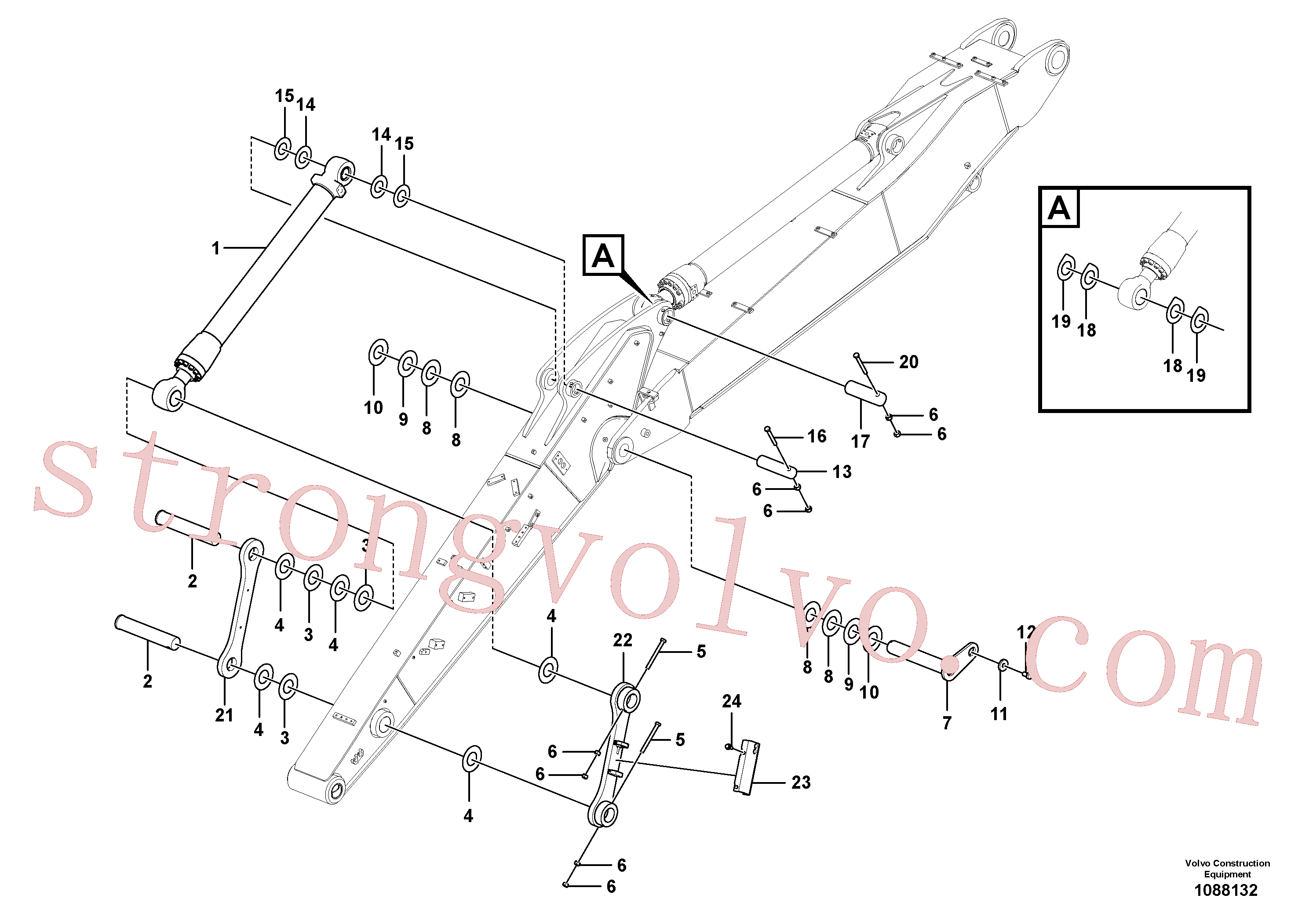 Volvo Acessórios para escavadeira VOE14618710 Pino Acessórios