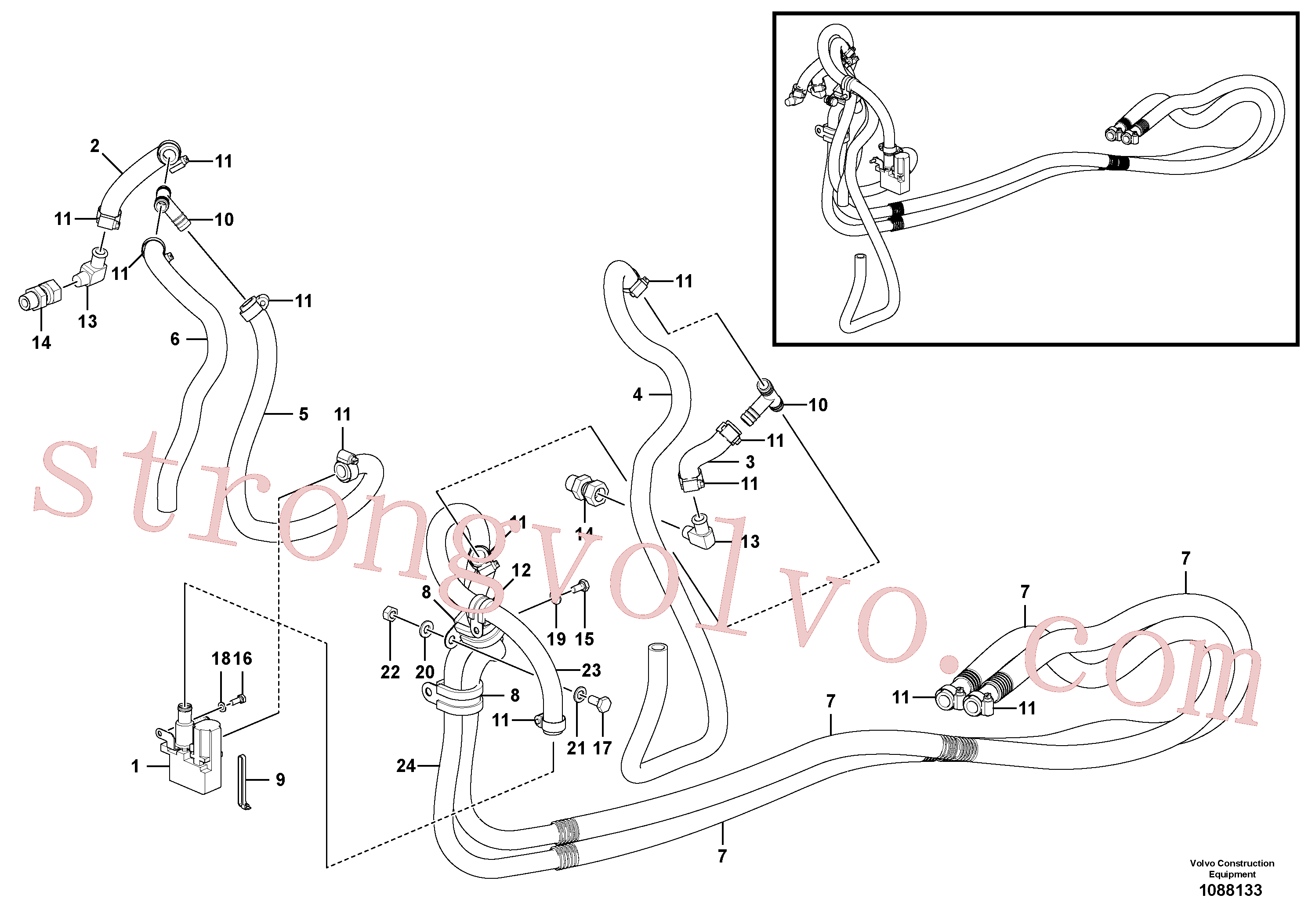 Volvo Montagem RM13943014 Braçadeira da mangueira Acessórios