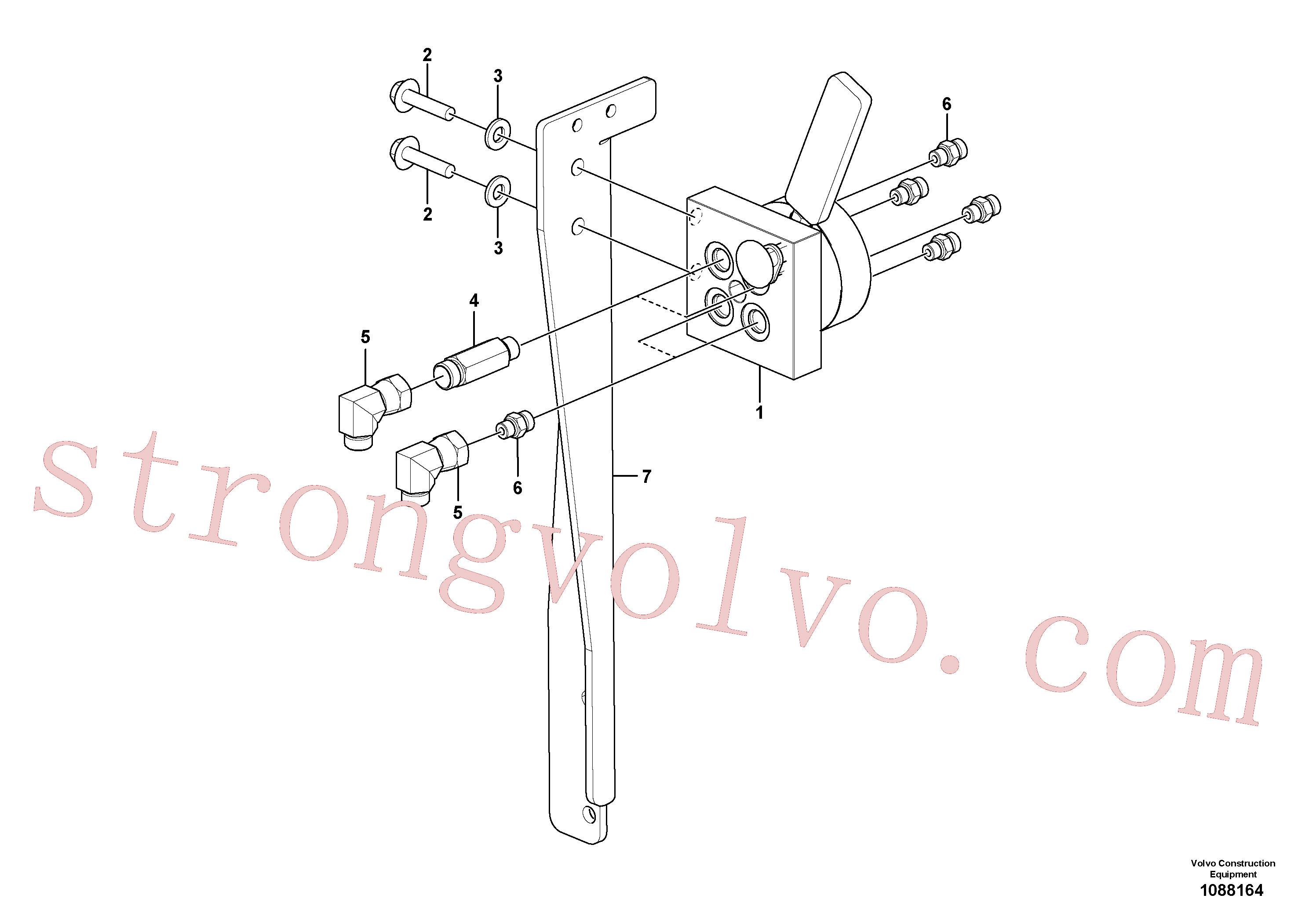 VOE14611586 Alavanca de comando Volvo escavadeira