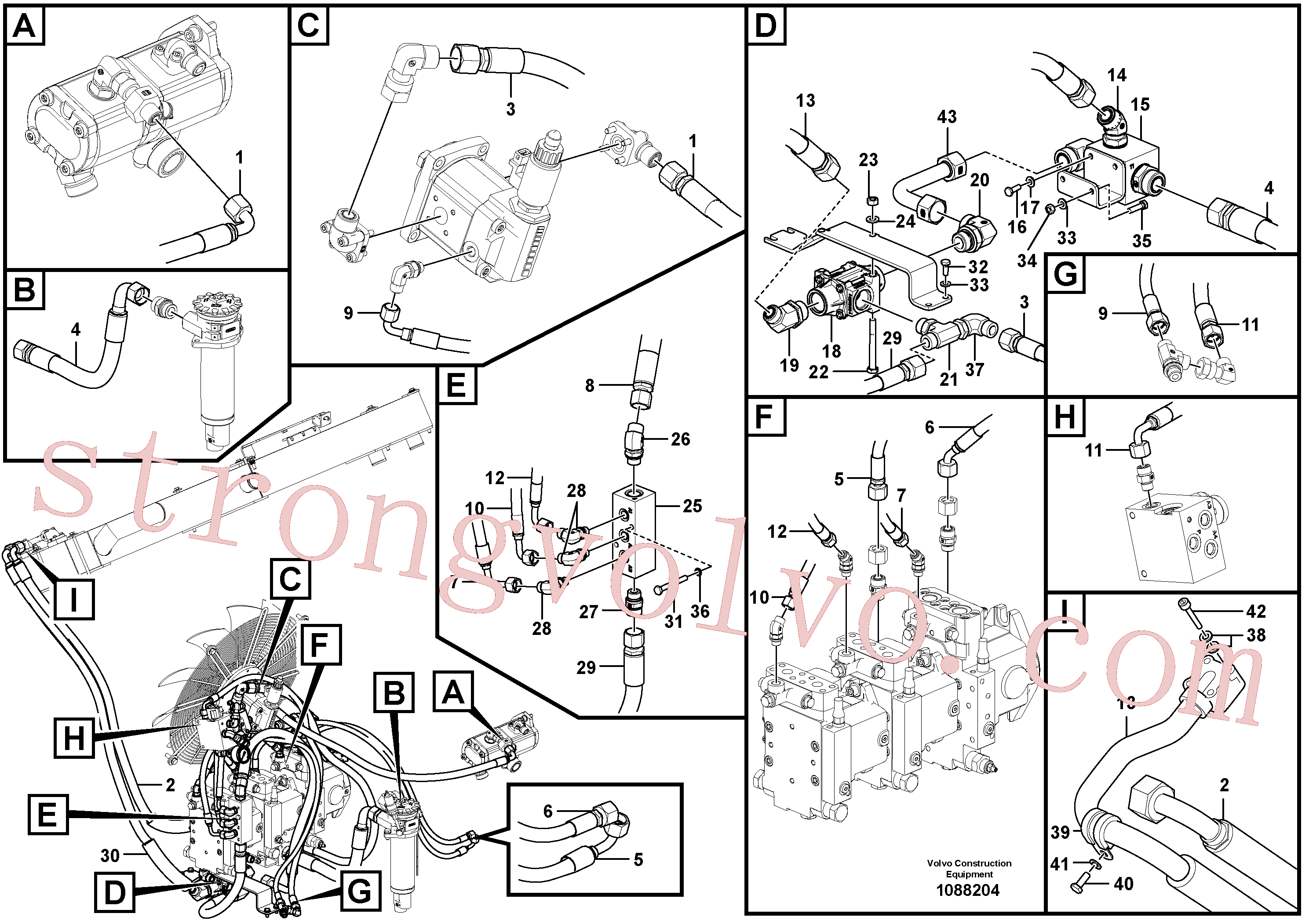 Volvo Montagem VOE15800864 Mangueira completa Acessórios