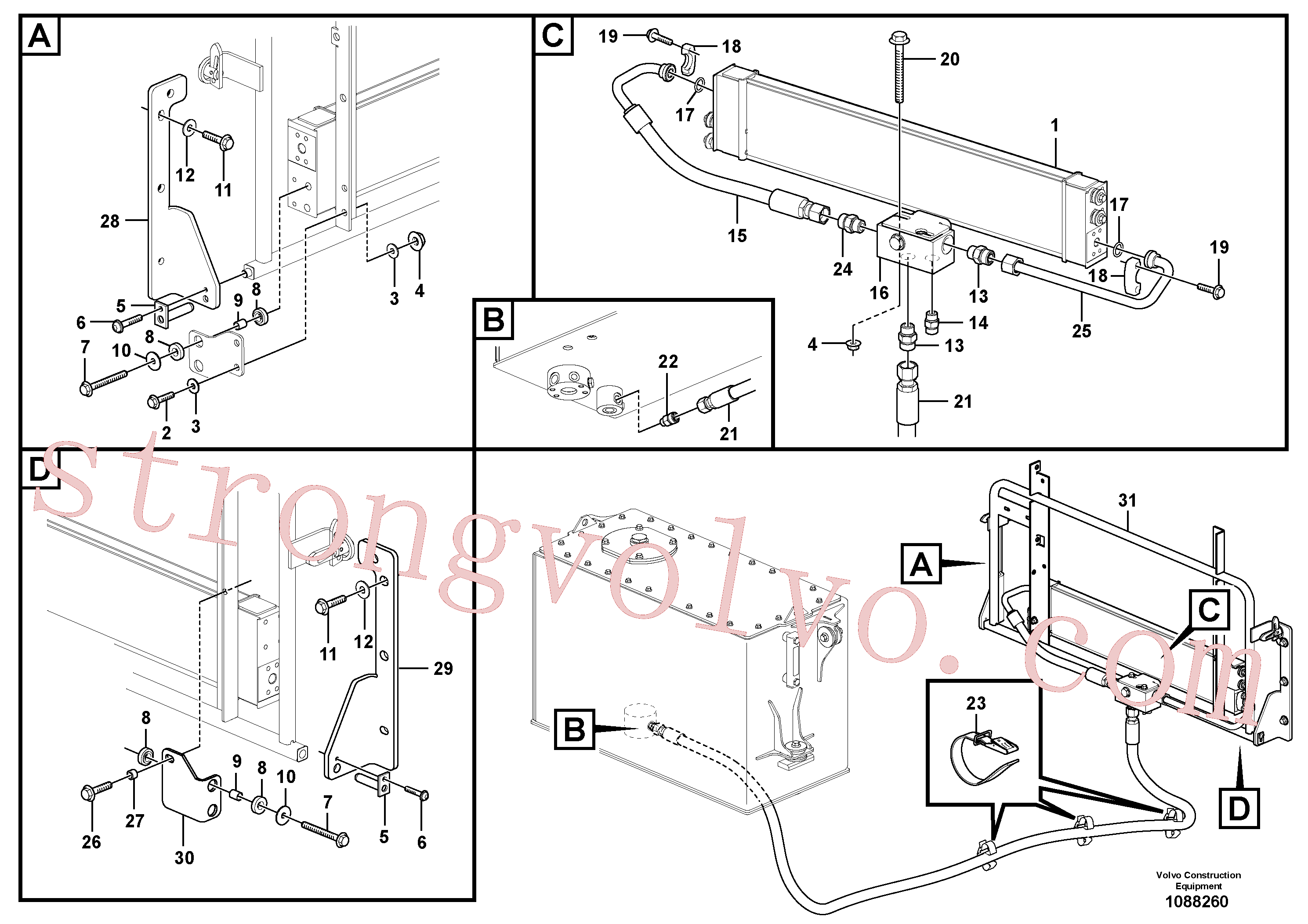 VOE16211862 Quadro de ligação Volvo escavadeira