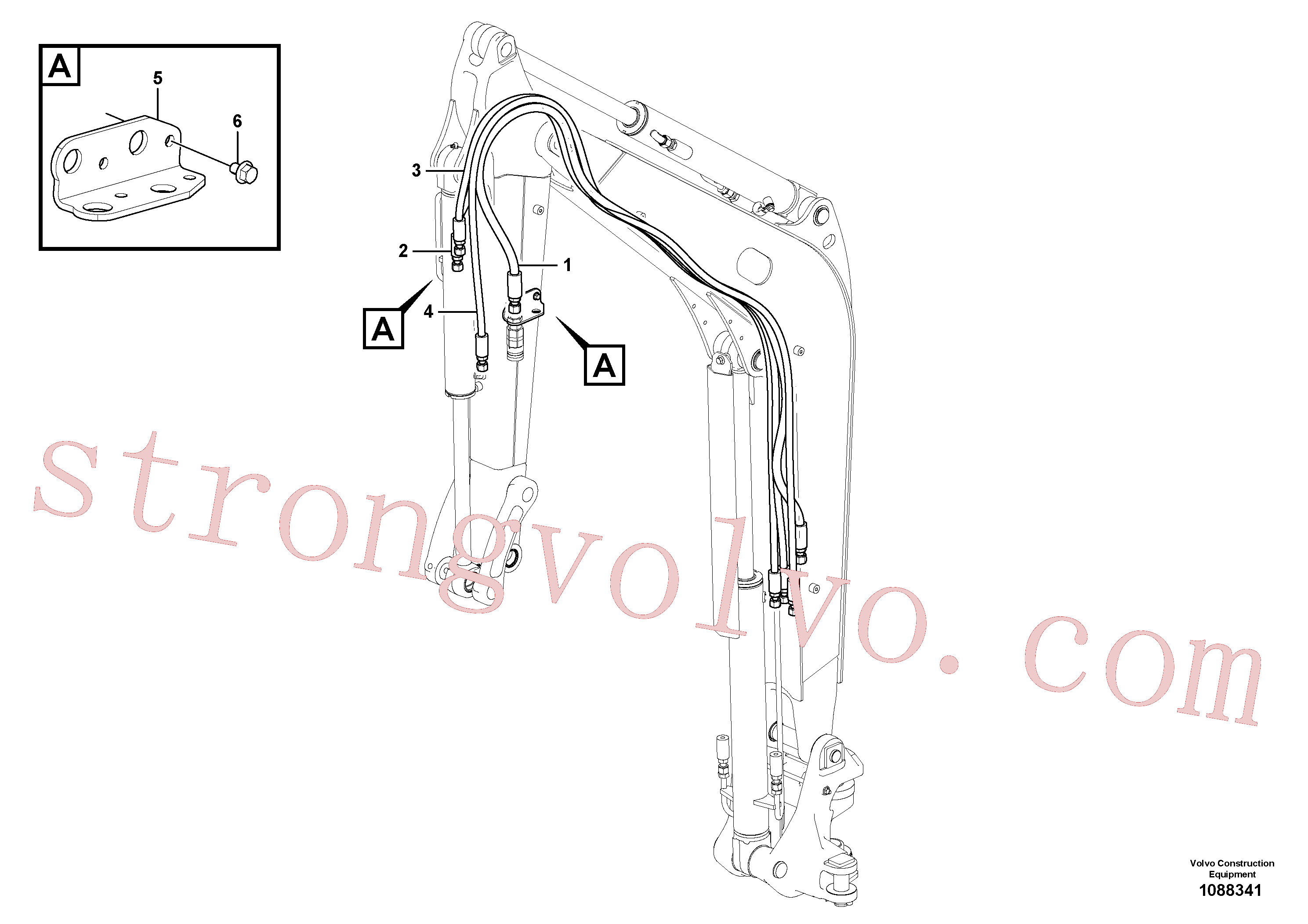 VOE60113246 Parafuso flangeado Volvo escavadeira