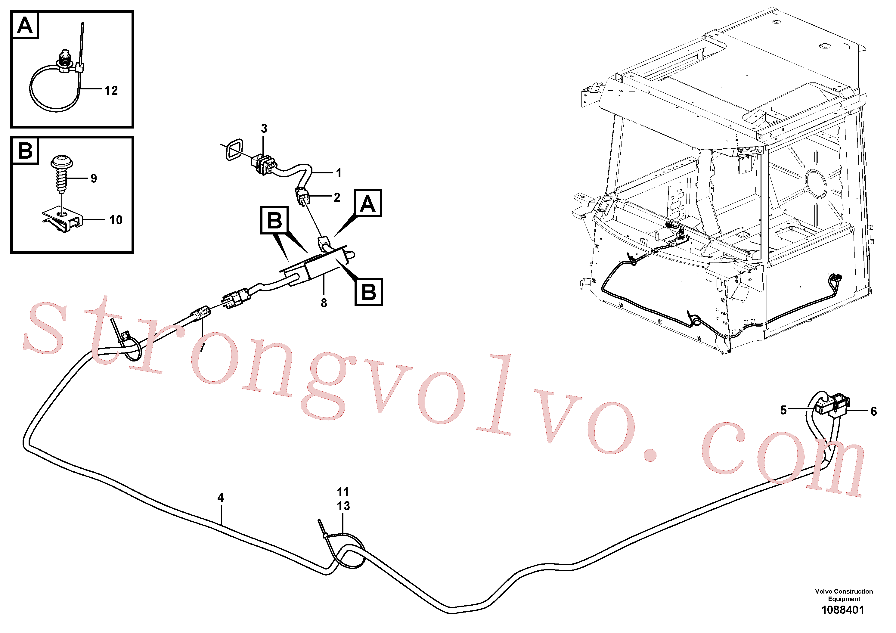 VOE15155016 Volvo Cablagem(1088401 Montagem)