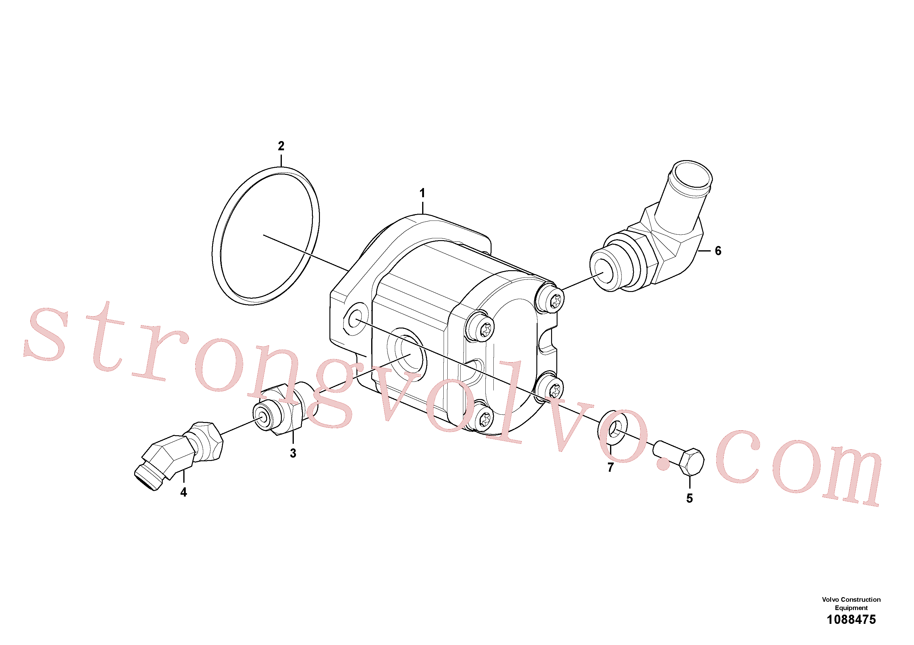 VOE935090 Niple Inscreva-se para Volvo Acessórios para escavadeira