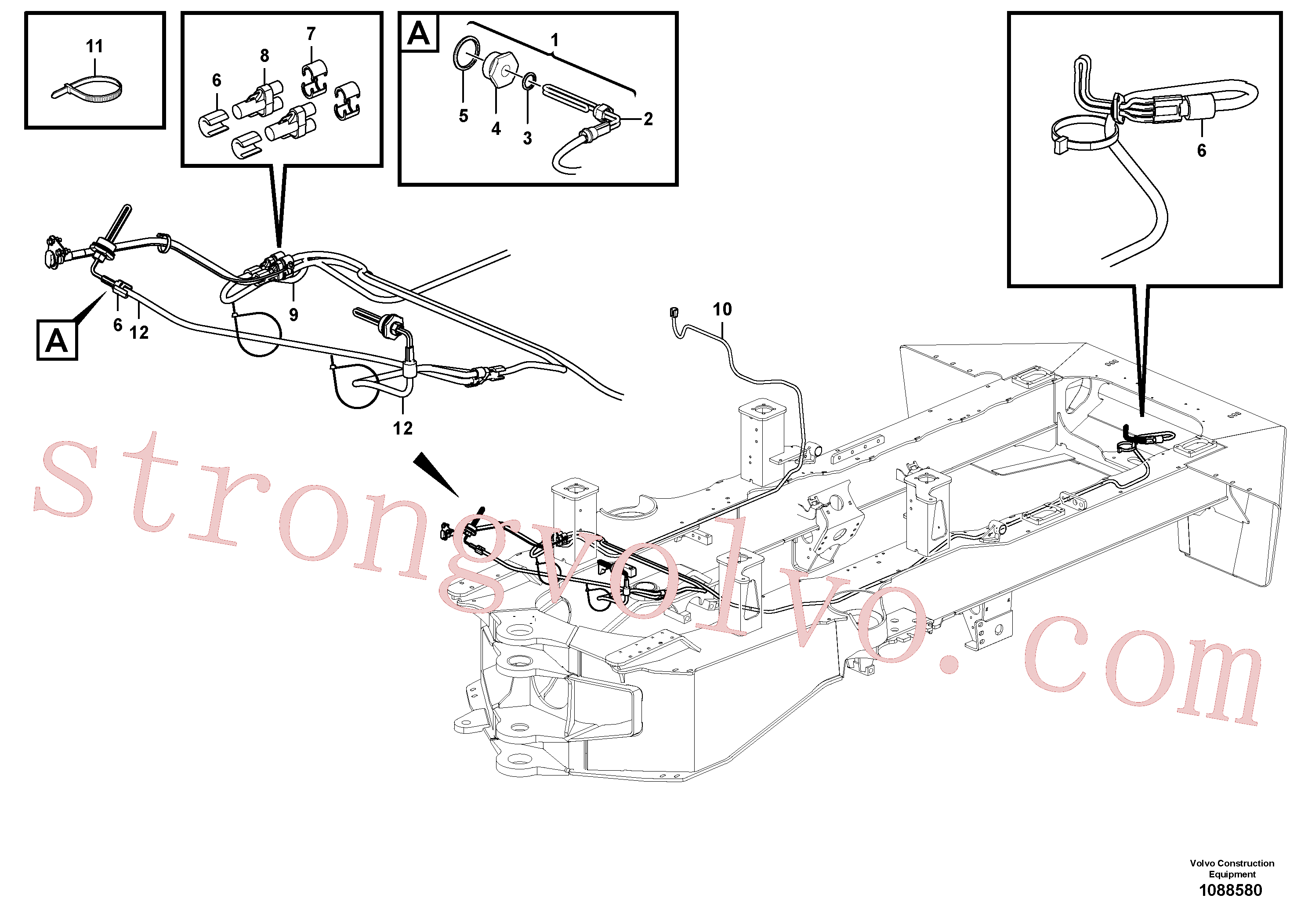 VOE946228 Volvo Aquecedor do motor.(1088580 Montagem)