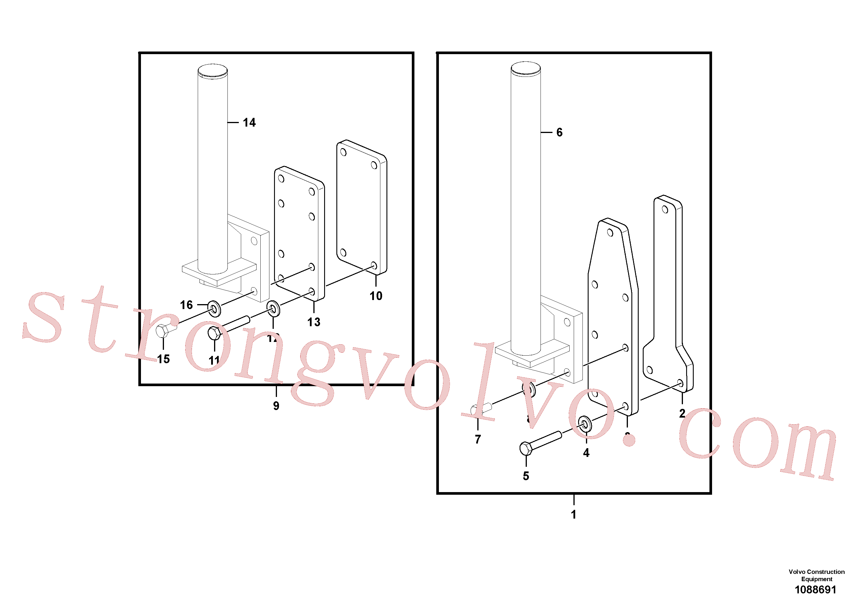 VOE12794183 Volvo Peças de montagem para Big-ski(1088691 Montagem)