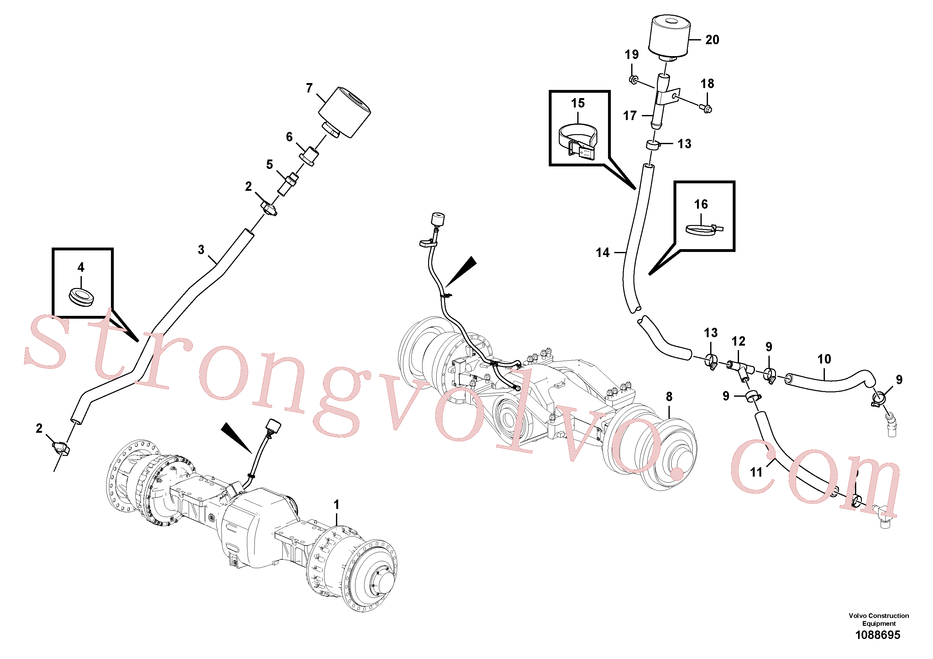 VOE11410458 Volvo Ventilação, veios planetários(1088695 Montagem)
