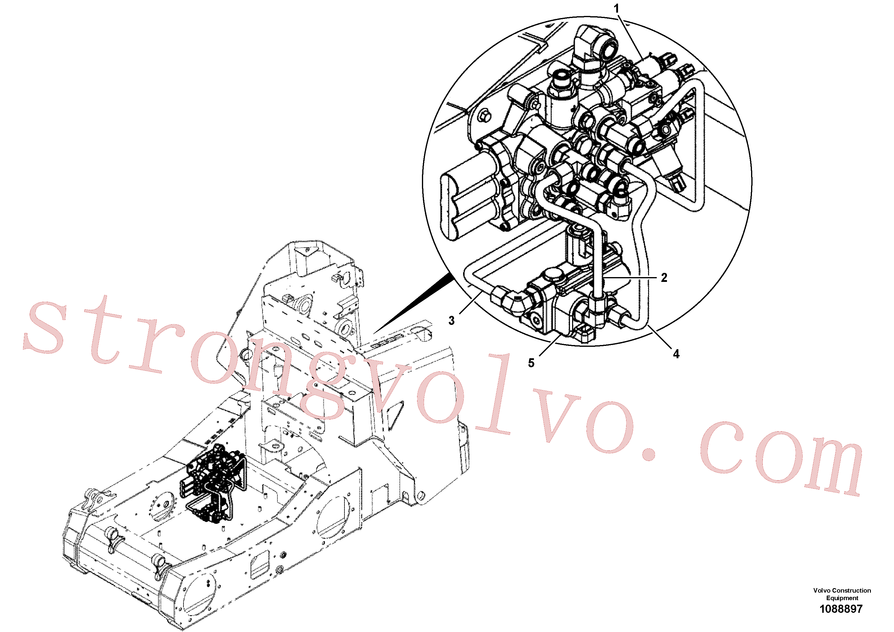 China Made VOE17487919 Tubo Volvo Acessórios para escavadeira