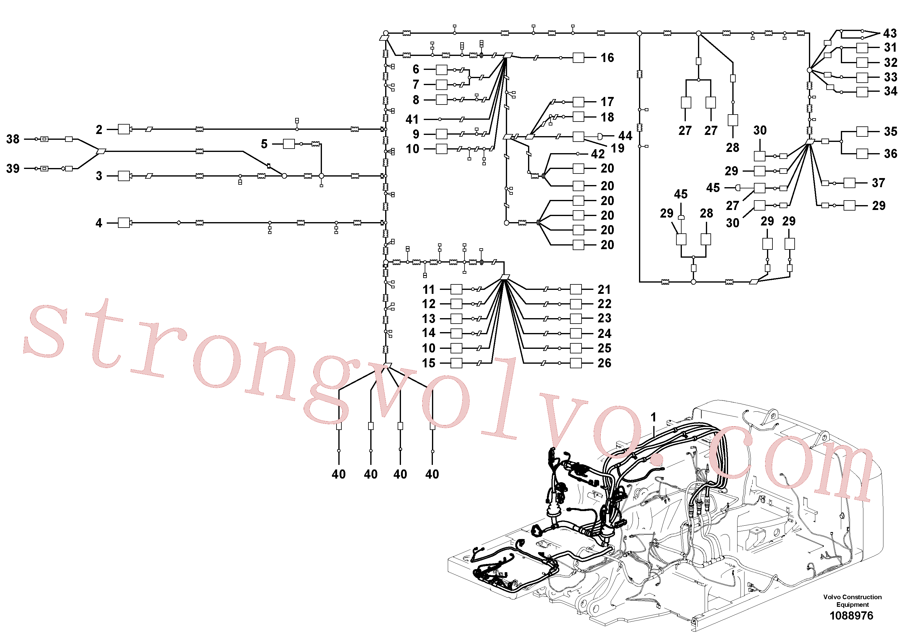 VOE969780 Volvo Cablagem principal(1088976 Montagem)