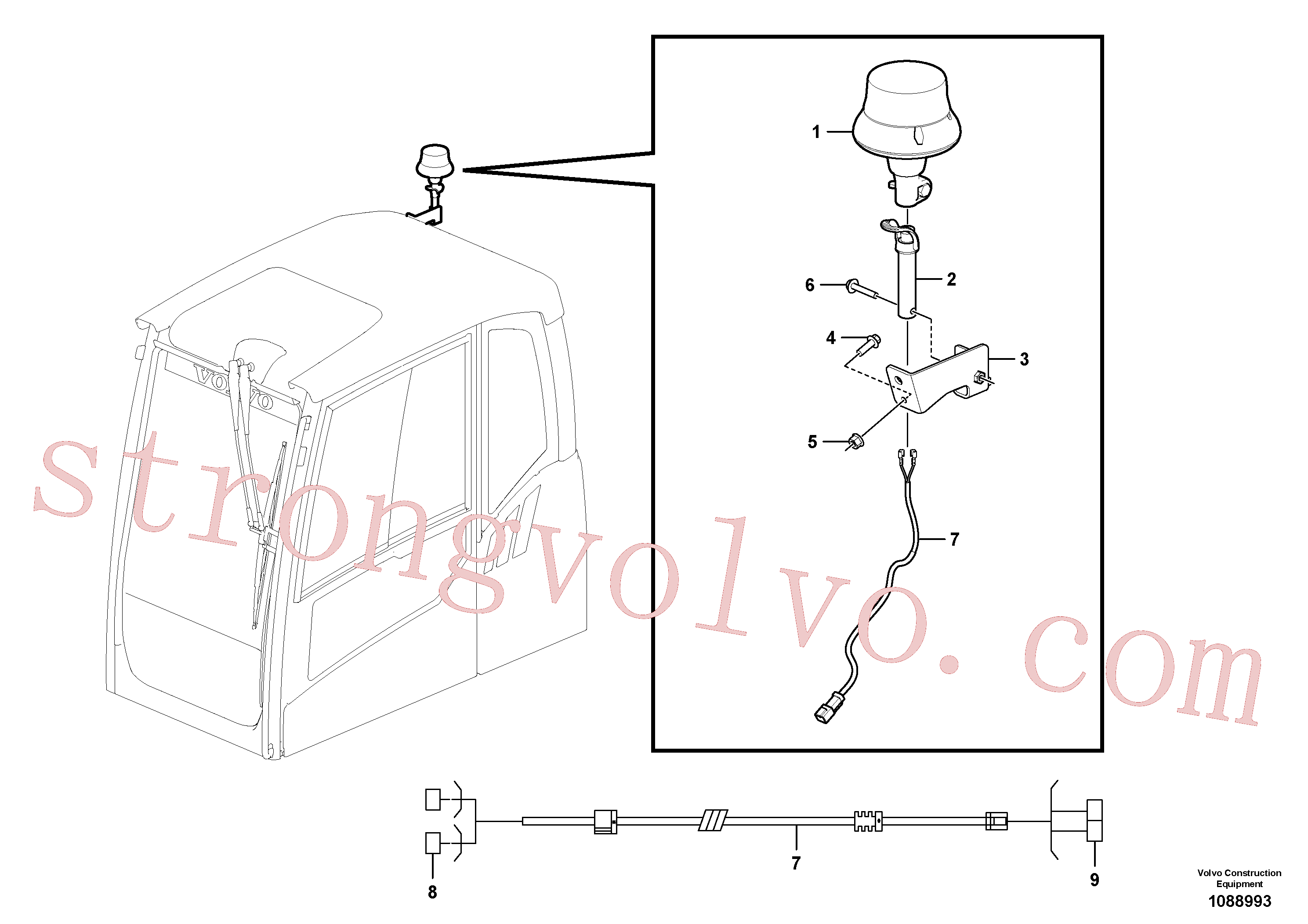 VOE60113085 Volvo Farol rotativo(1088993 Montagem)