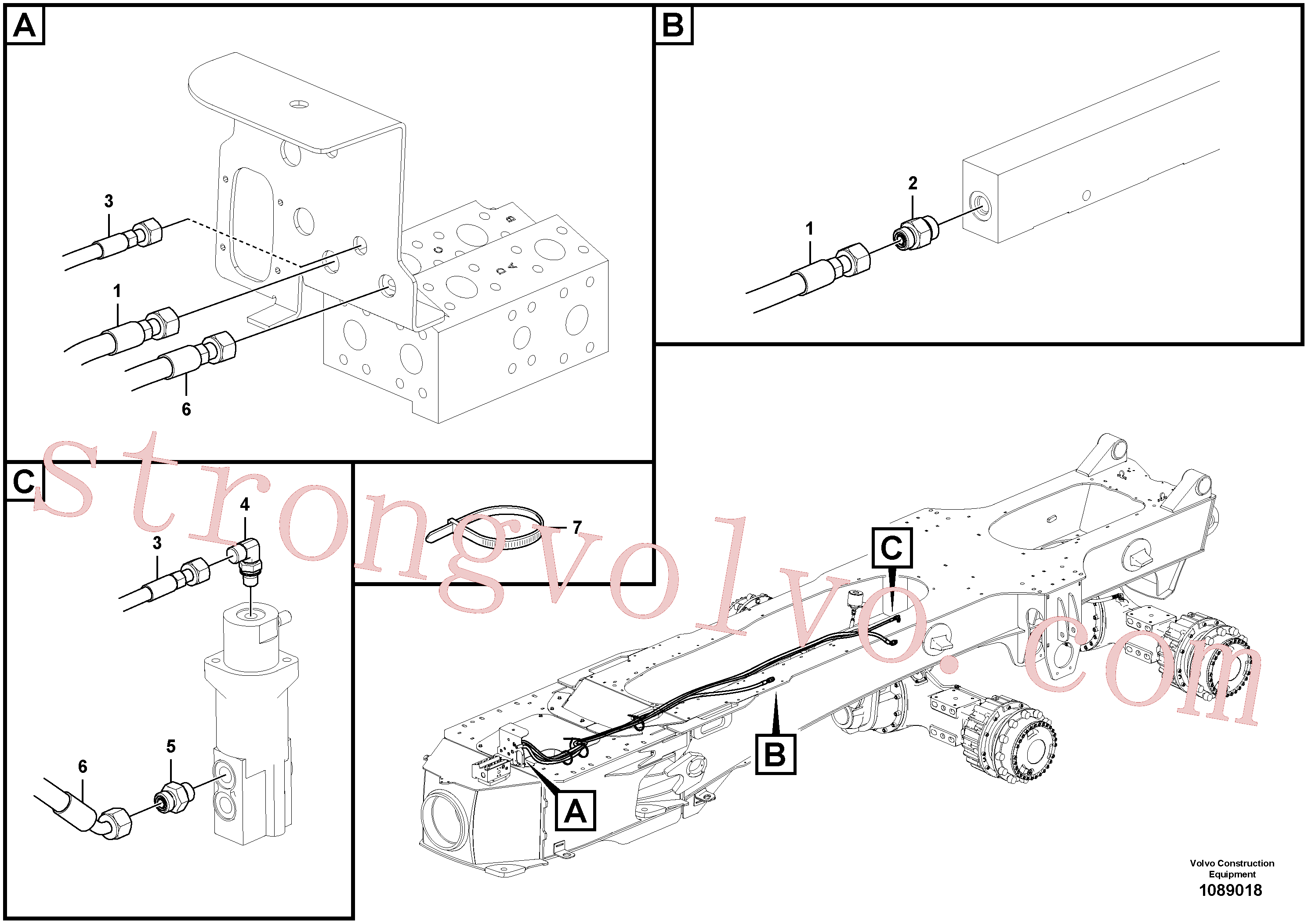 VOE15187645 Mangueira completa Inscreva-se para Volvo Acessórios para escavadeira