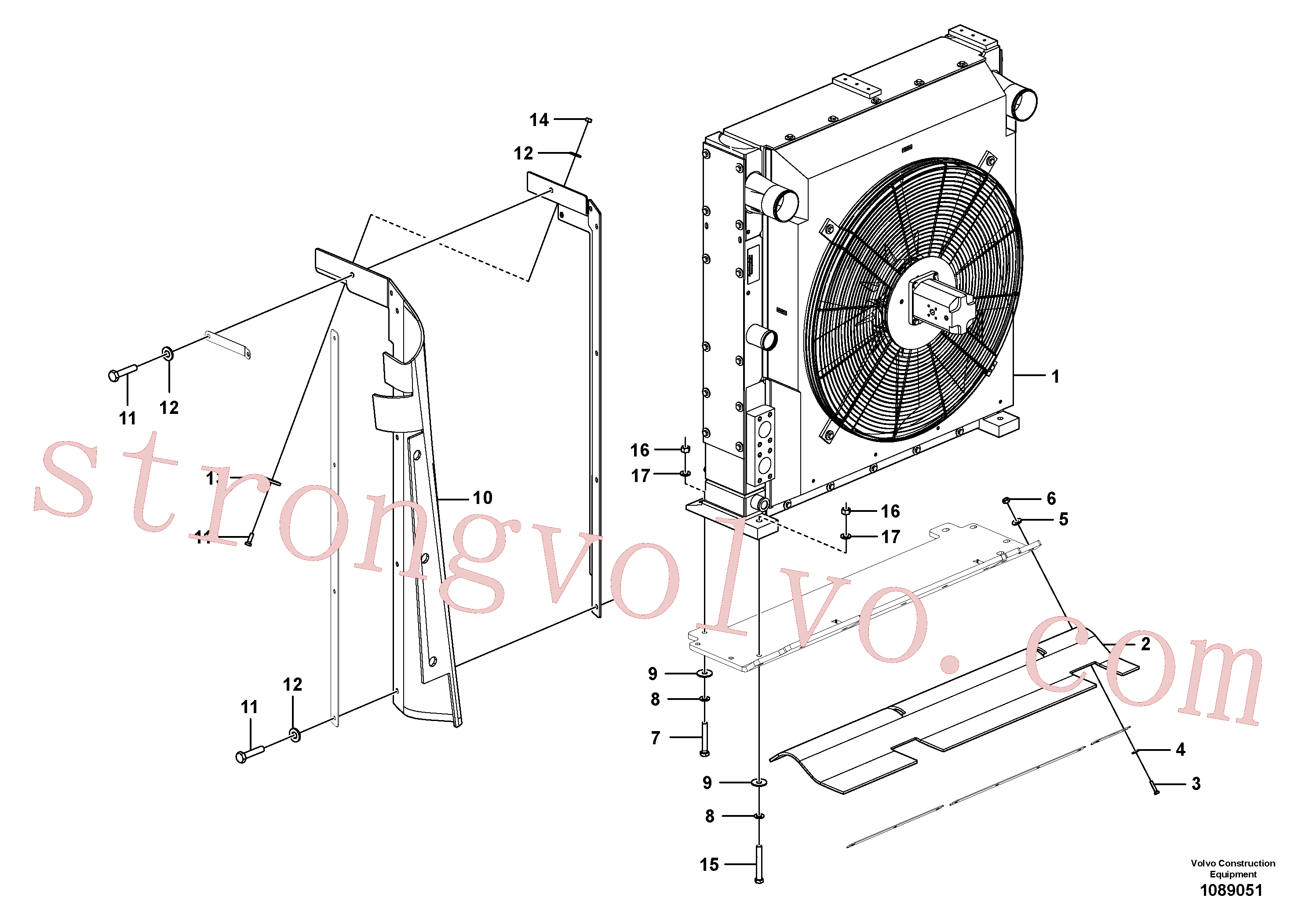 RM96722152 Volvo Sistema de arrefecimento(1089051 Montagem)