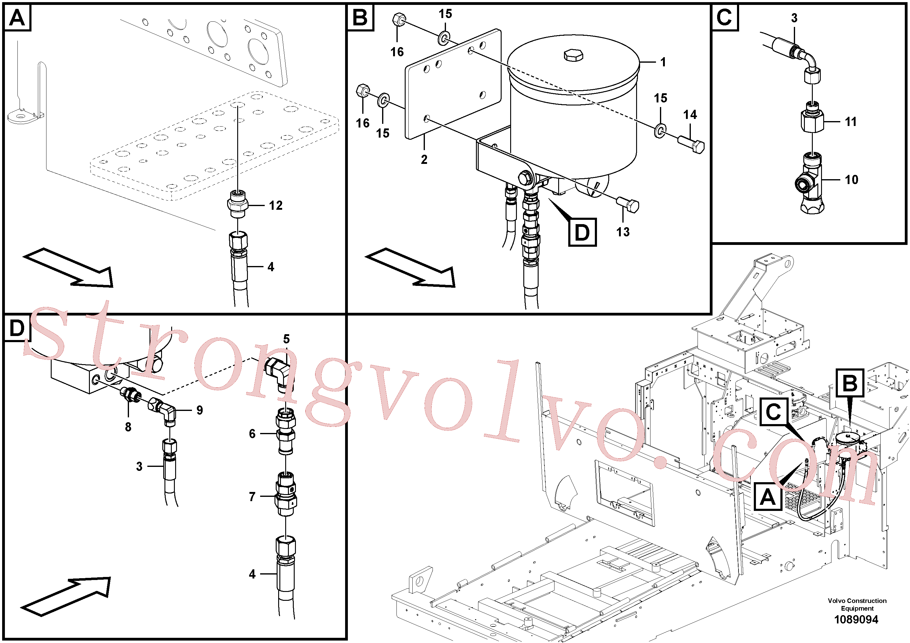 VOE935034 Volvo Filtro de passagem parcial(1089094 Montagem)