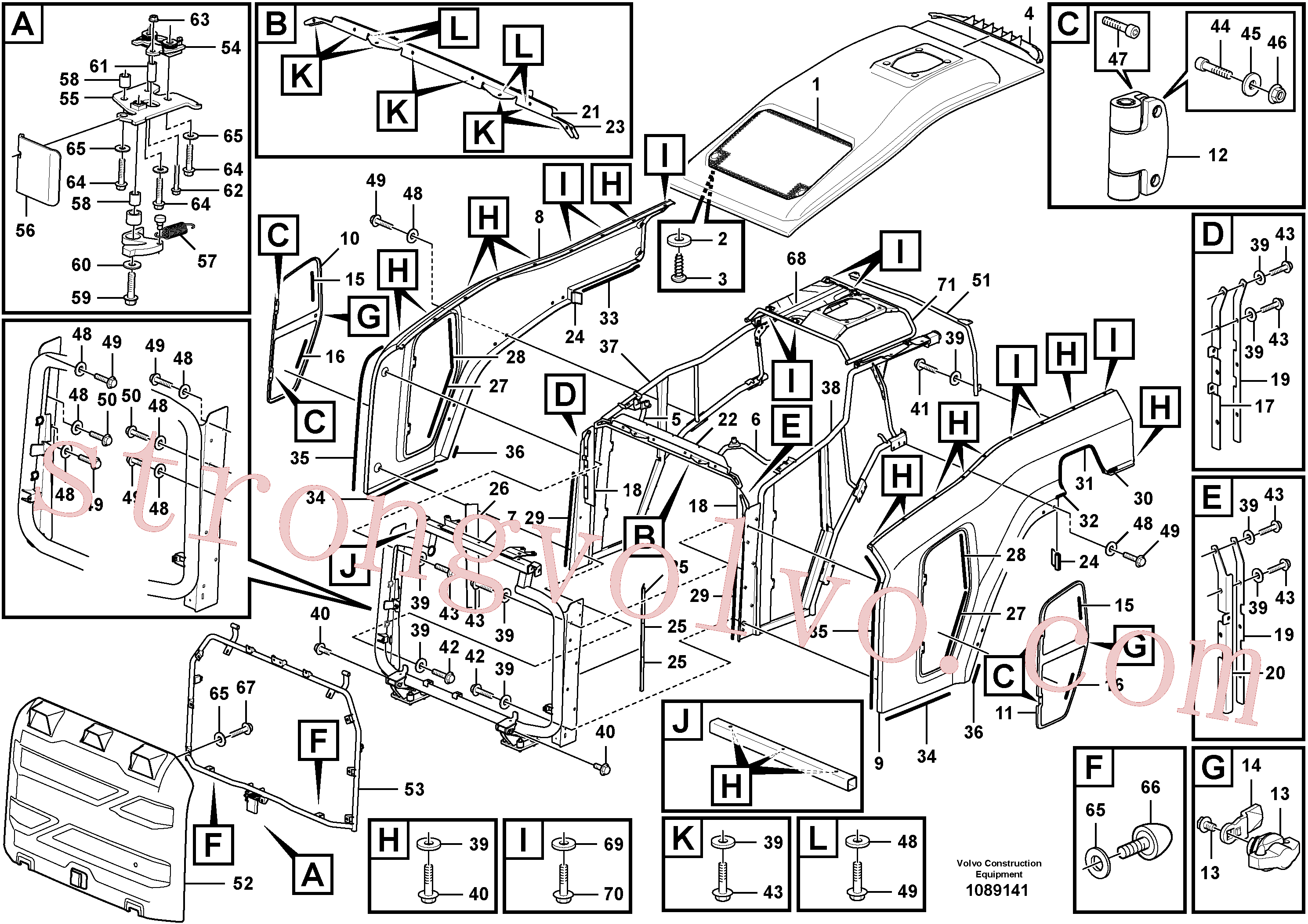 VOE15097283 Volvo Capot do motor(1089141 Montagem)