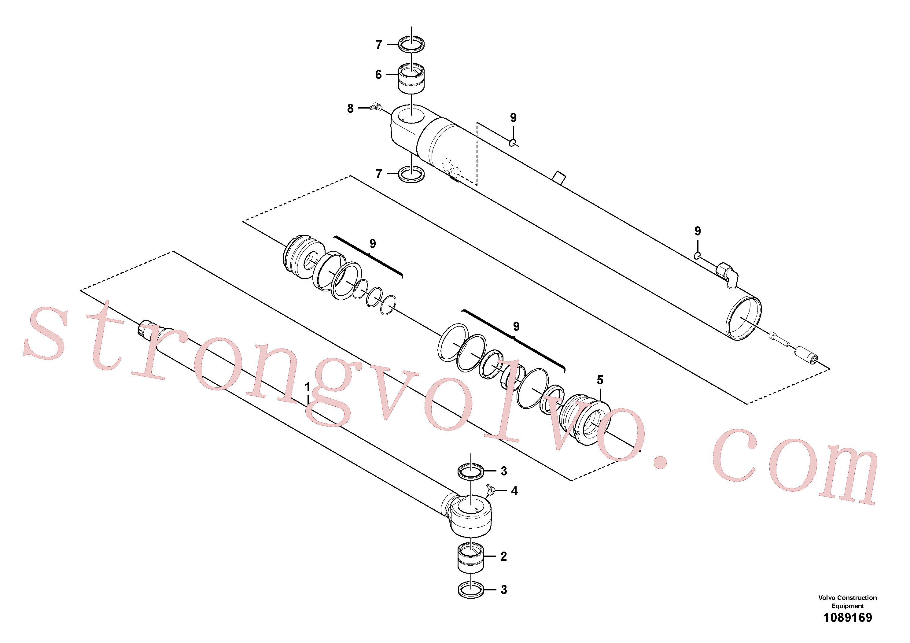 Atacado VOE15669162 Cilindro hidráulico Volvo escavadeira