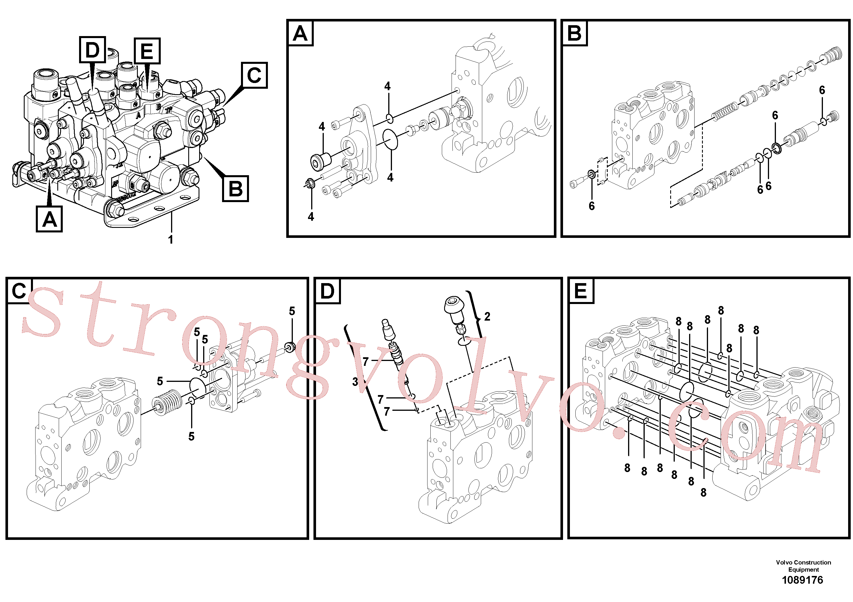 China Made PJ7416644 Jogo de vedação Volvo Acessórios para escavadeira
