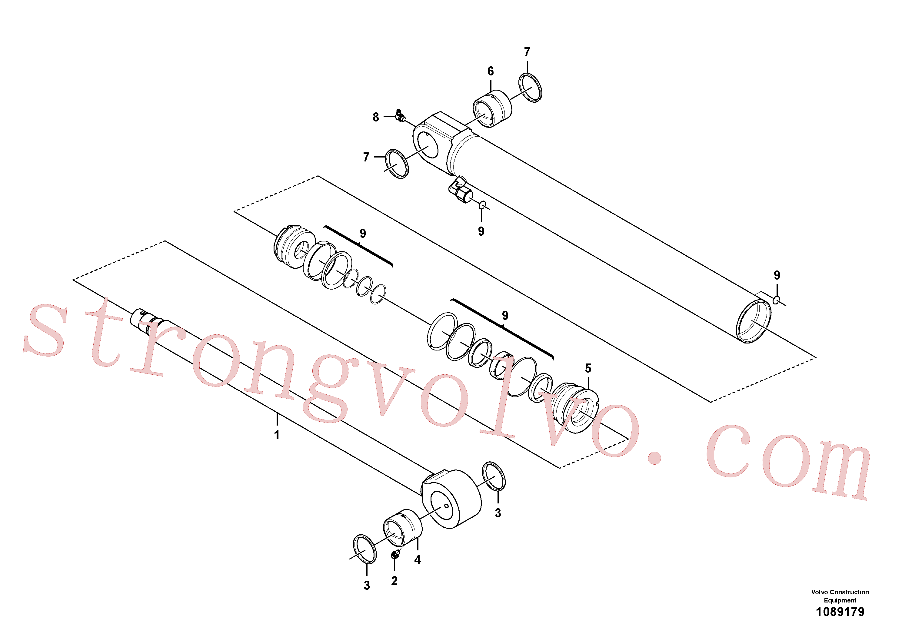 VOE11988937 Volvo Cilindro de balde(1089179 Montagem)