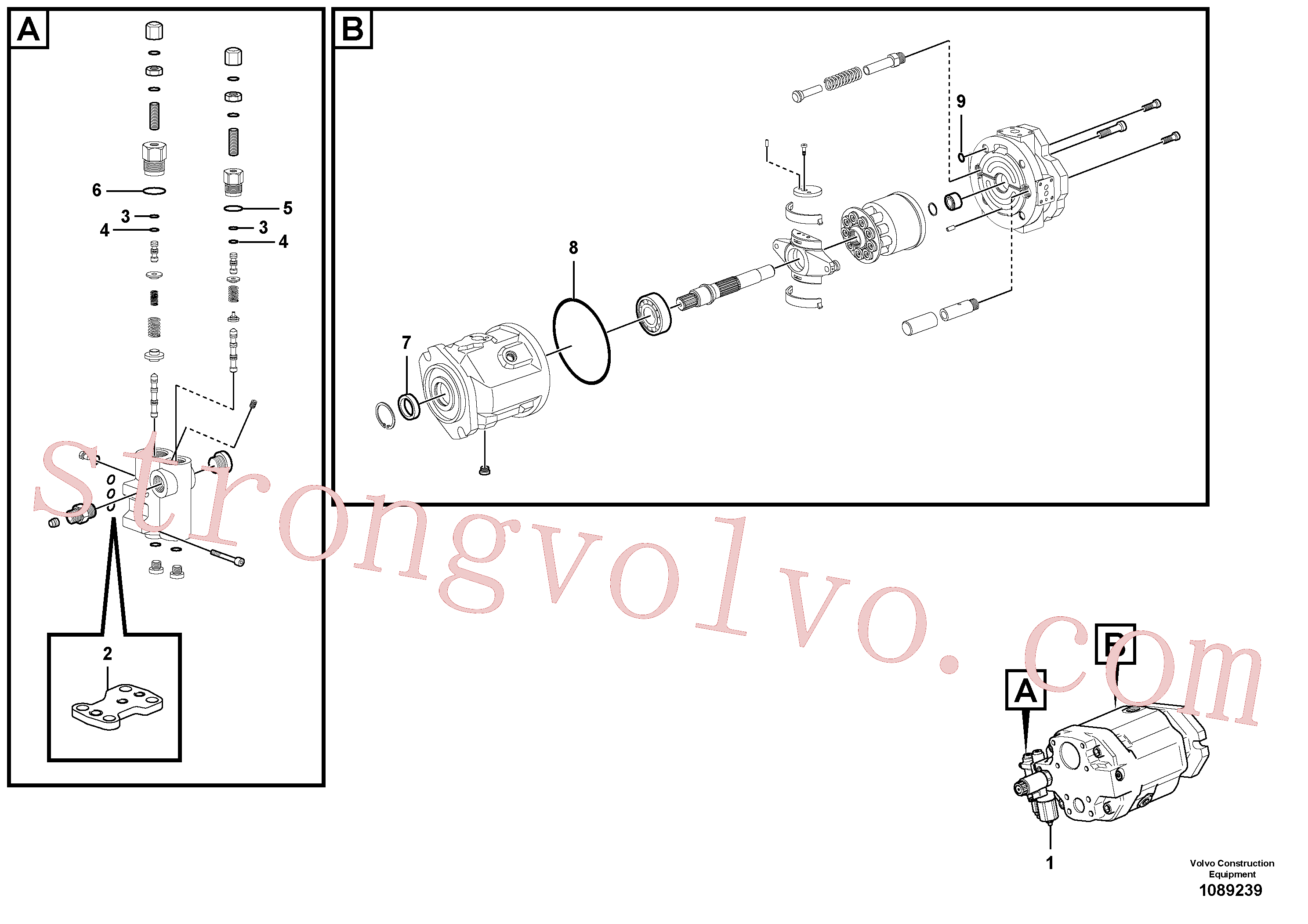 VOE11714930 Volvo Bomba hidráulica(1089239 Montagem)