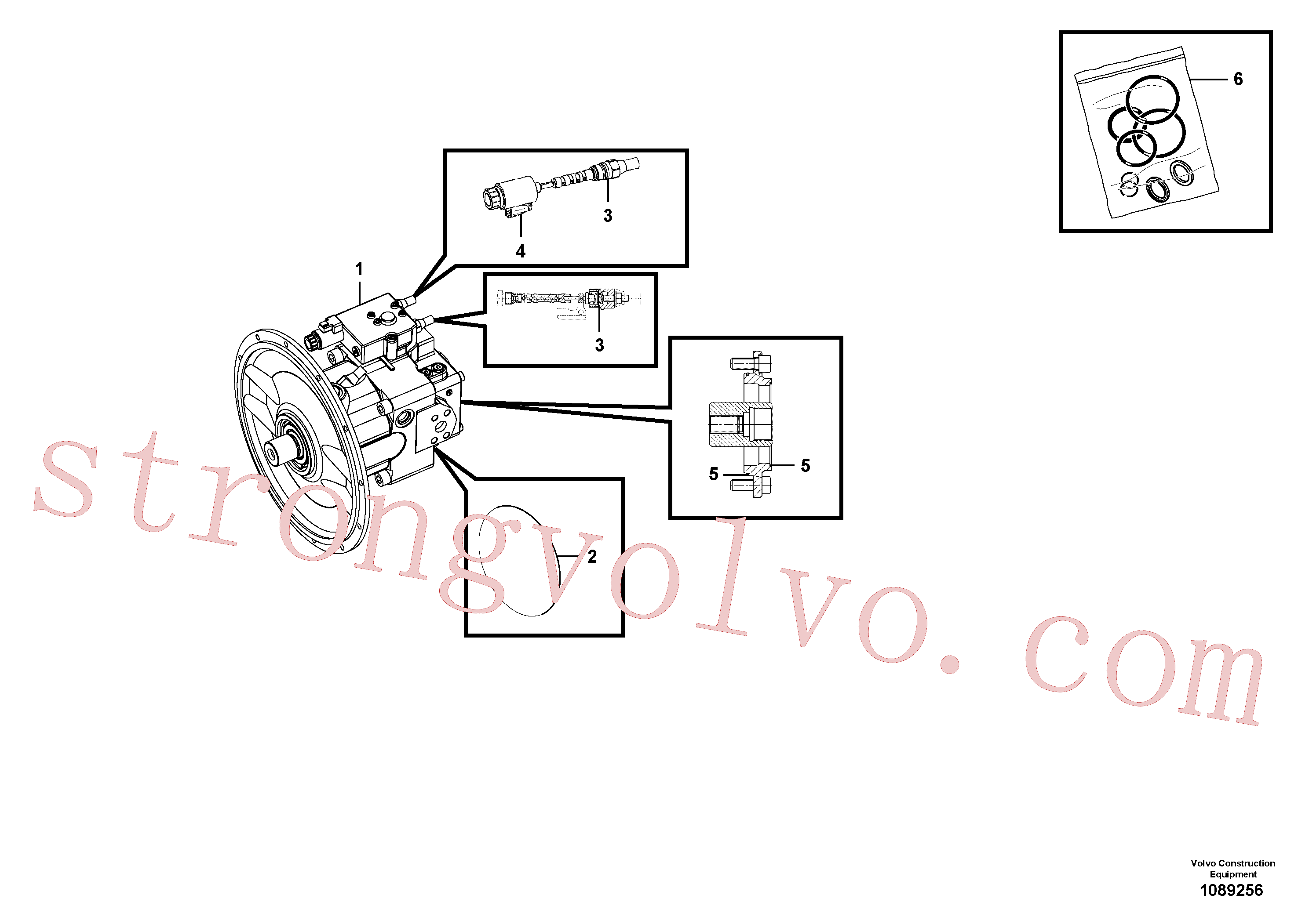 VOE17255718 Volvo Bomba hidráulica(1089256 Montagem)