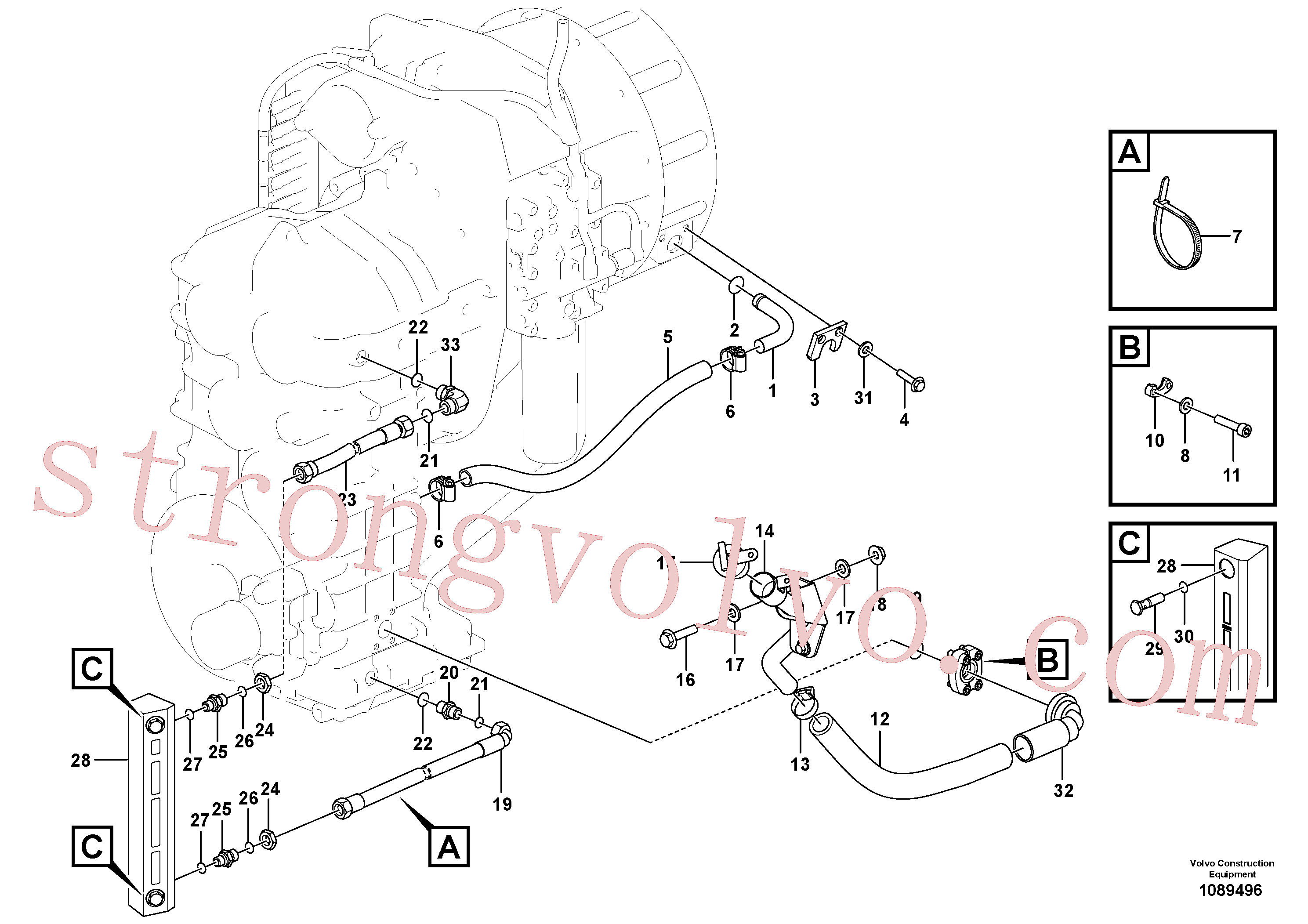 VOE936774 Volvo Dispositivo de enchimento de óleo(1089496 Montagem)