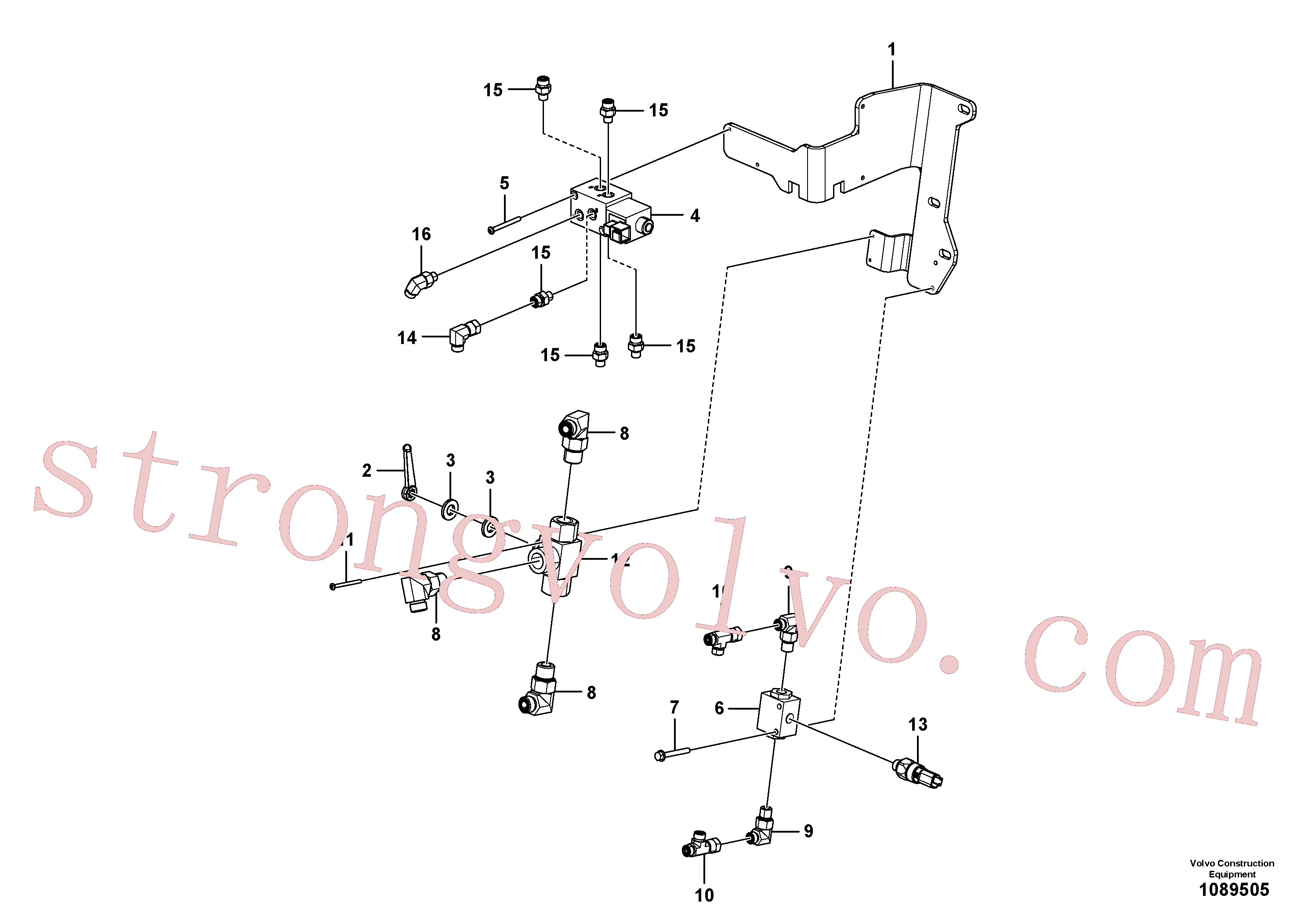 VOE11713204 Volvo Válvula hidráulica(1089505 Montagem)