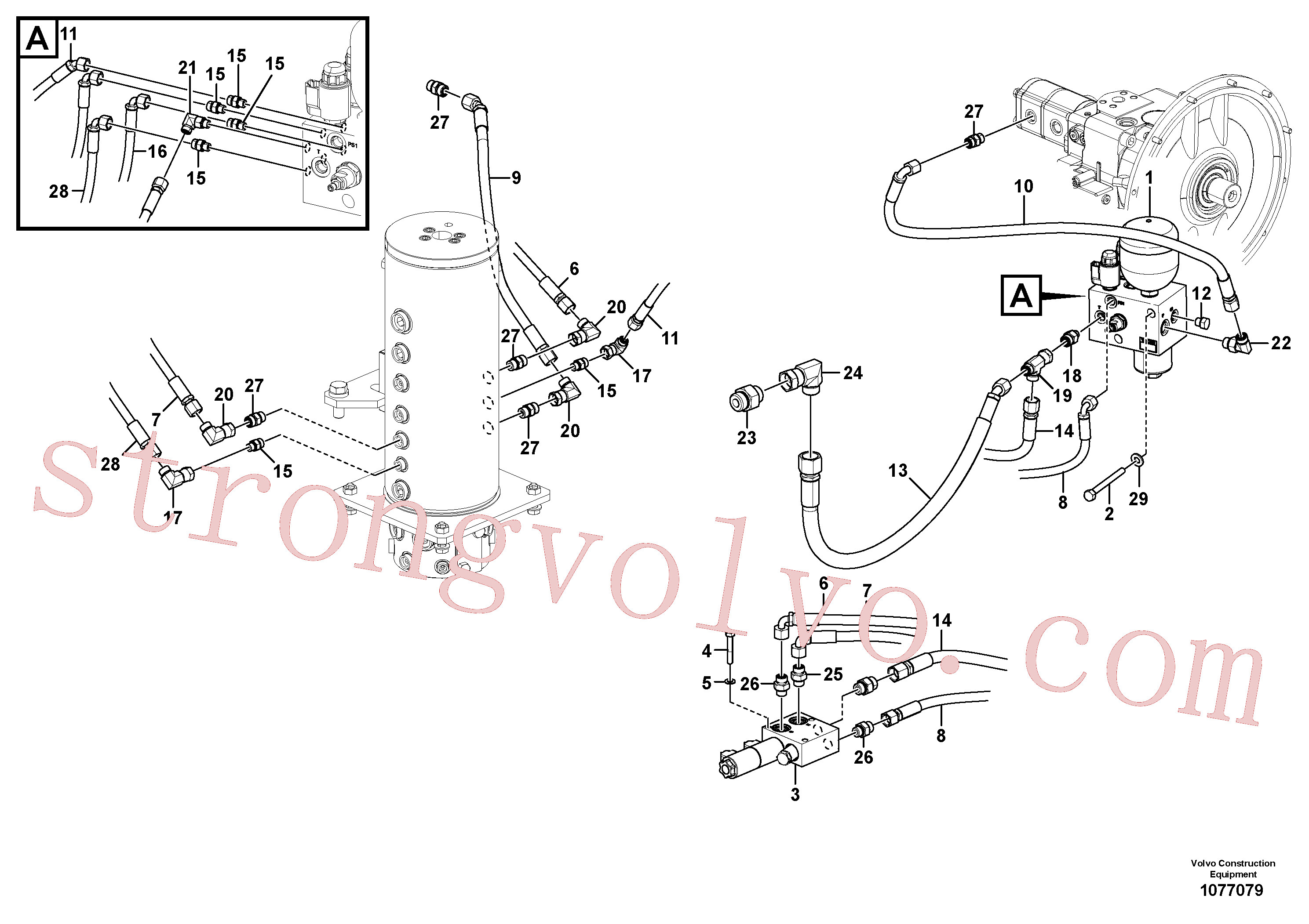 VOE15048197 Jogo de vedação Volvo escavadeira