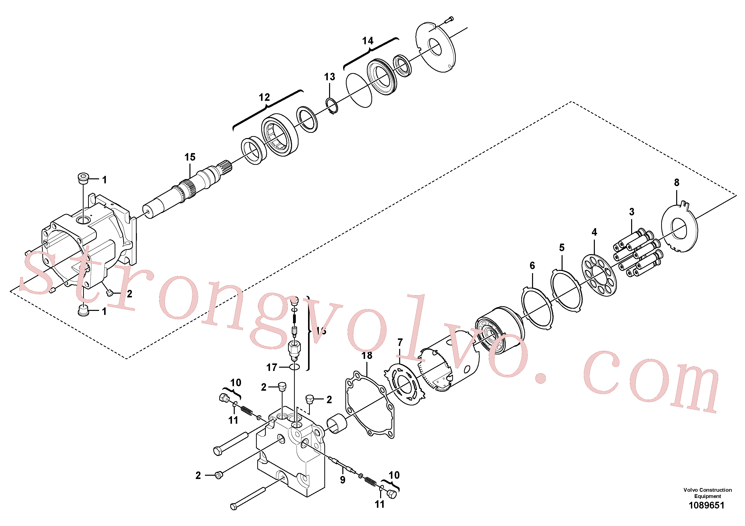 RM58799784 Volvo Motor hidráulico(1089651 Montagem)