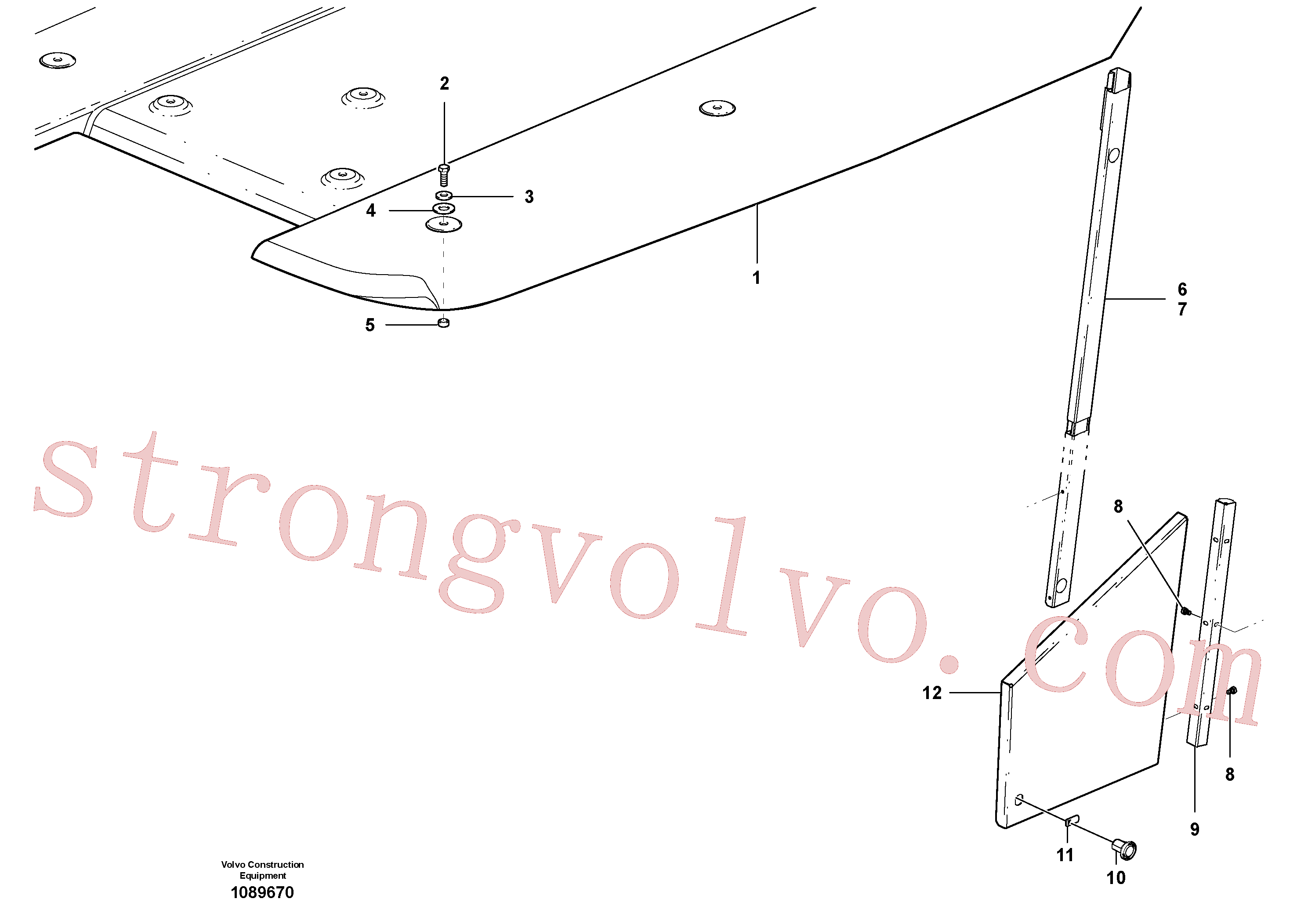 VOE15173204 Trava Volvo escavadeira