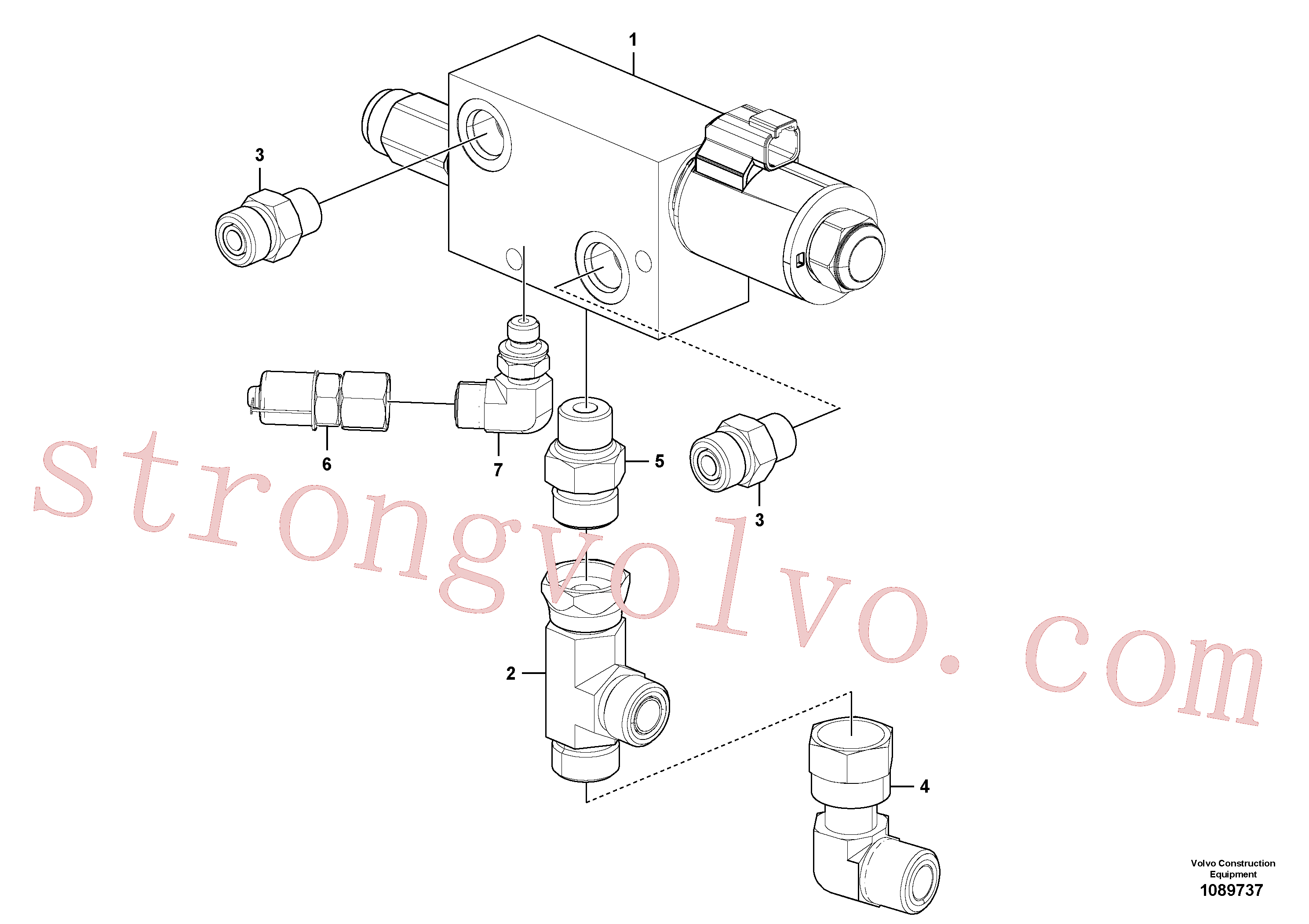 VOE14370255 Volvo Vibração do bloco de válvulas(1089737 Montagem)