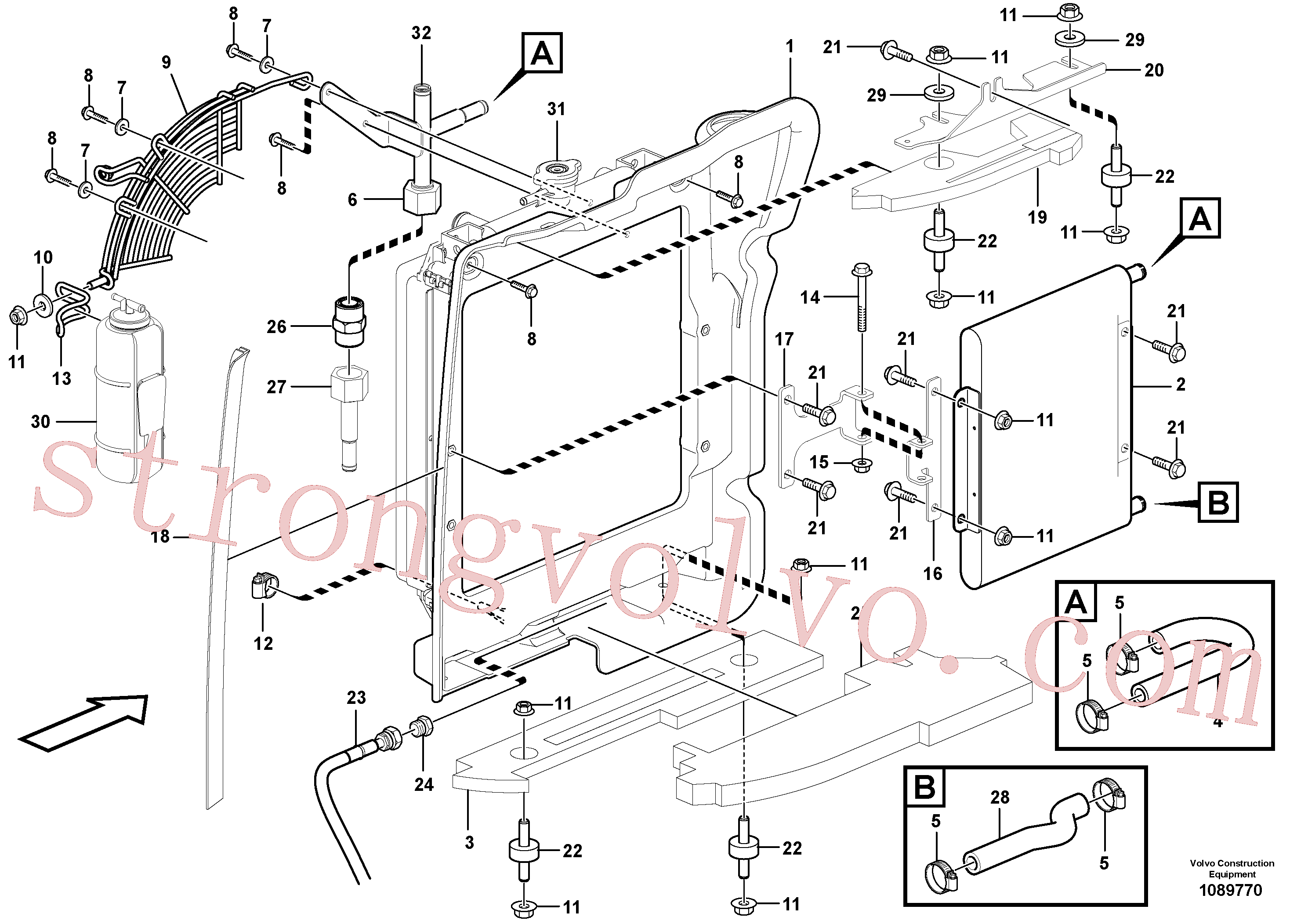 VOE11802713 Volvo Radiador com acessórios(1089770 Montagem)