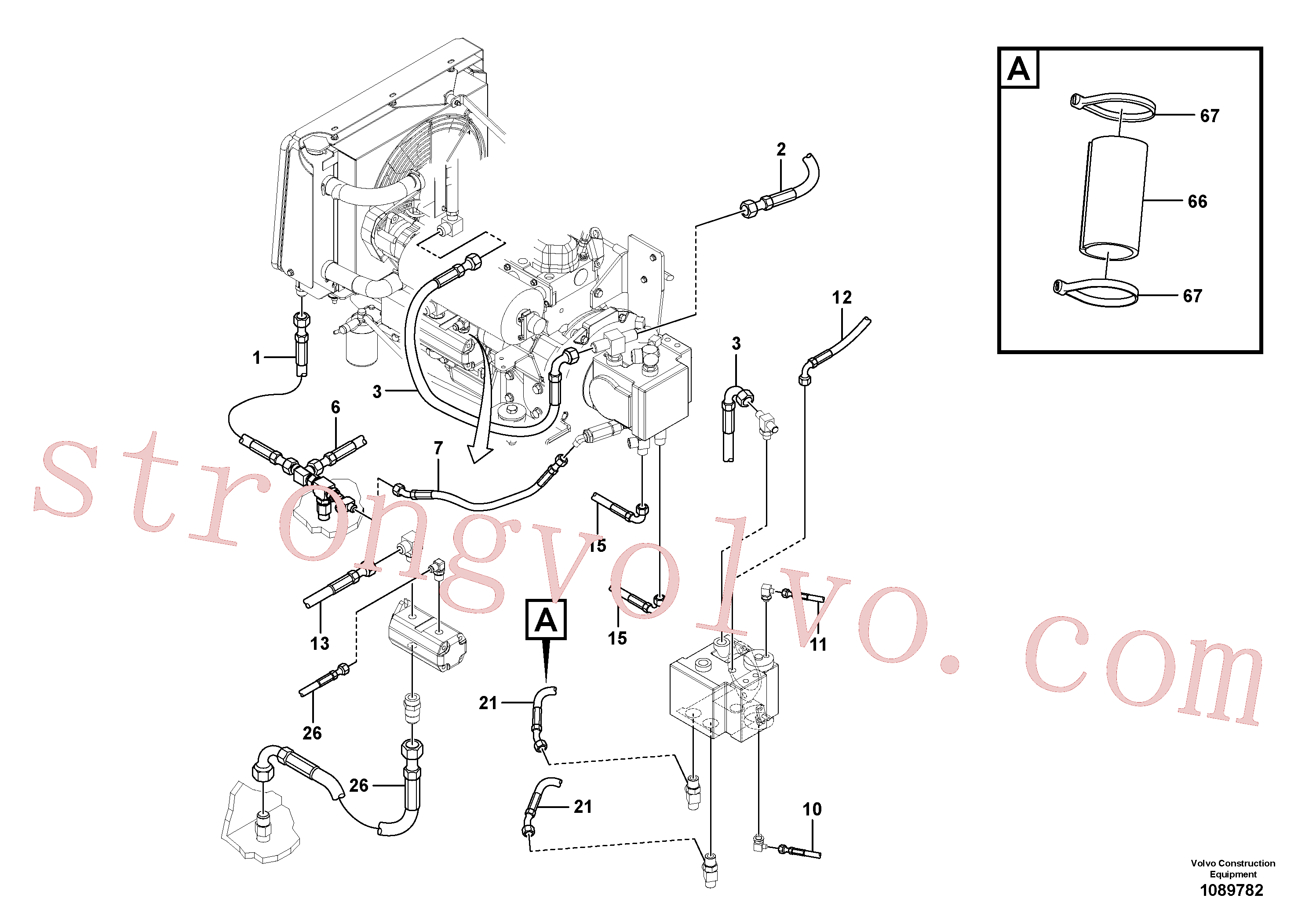 RM13165048 Volvo Instalação de mangueiras e tubos rígidos hidráulicos(1089782 Montagem)
