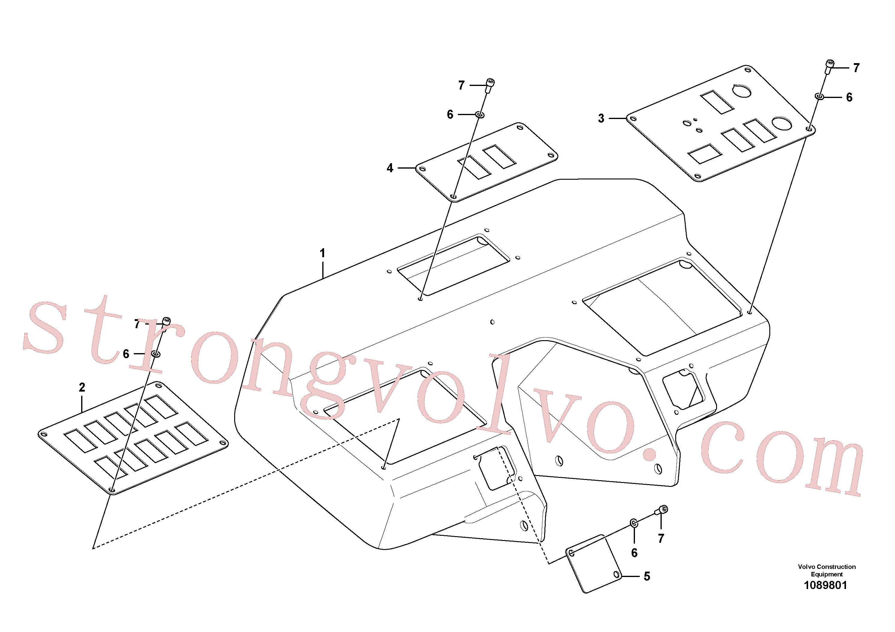 VOE60113296 Volvo Painel de instrumentos(1089801 Montagem)