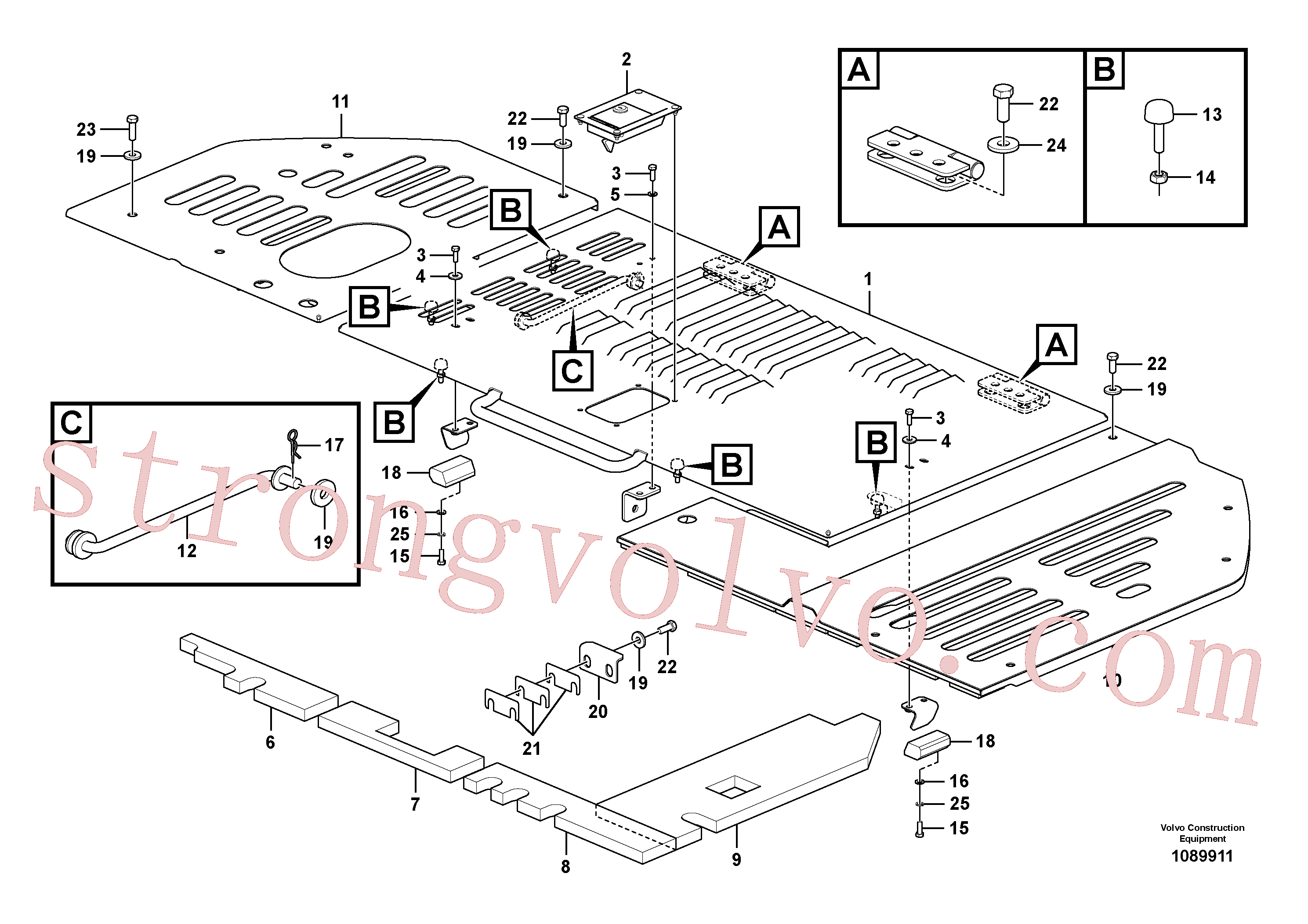 SA9326-14000 Volvo Capot do motor(1089911 Montagem)
