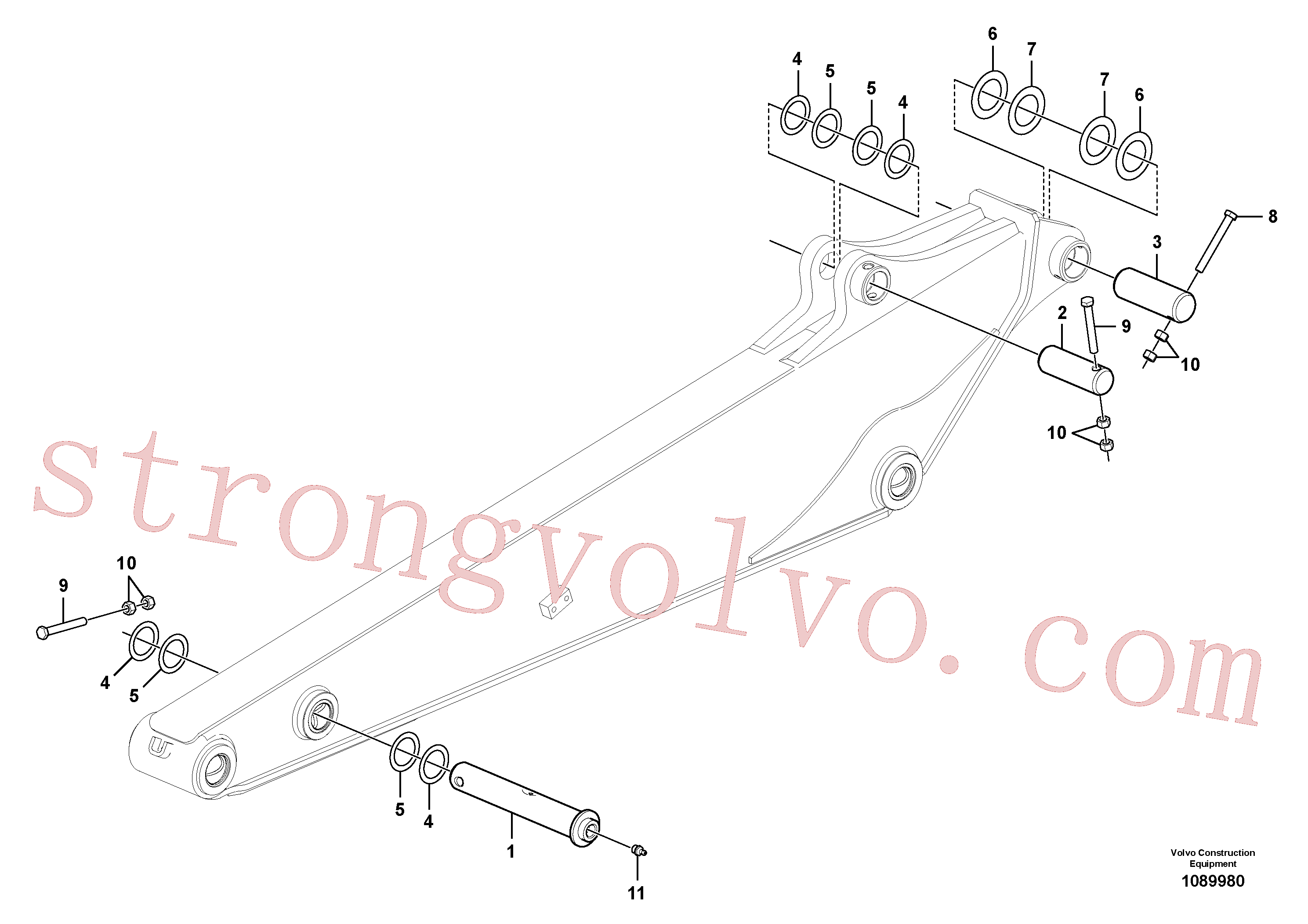 VOE14556290 Volvo Elos do braço de afundamento(1089980 Montagem)