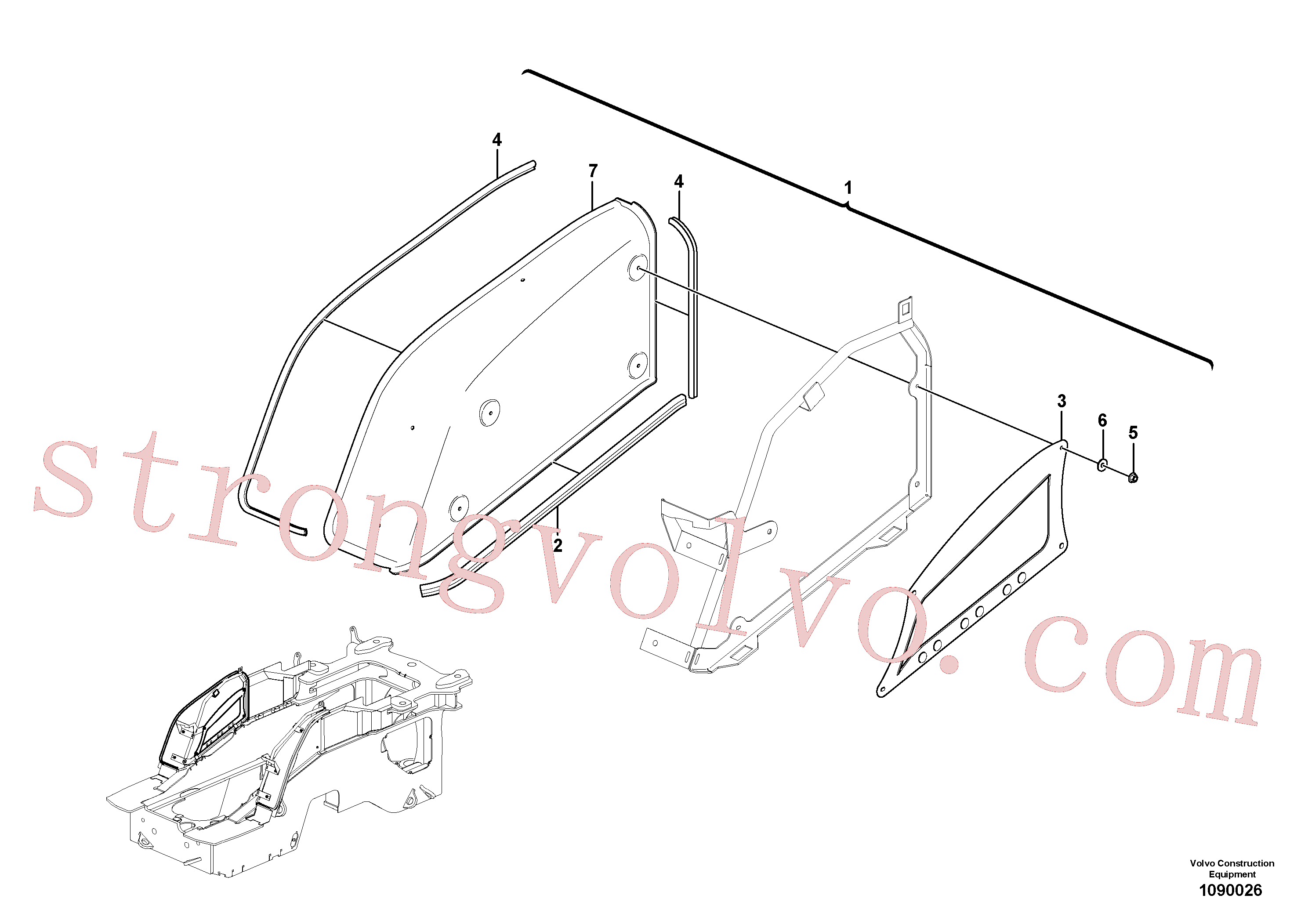 VOE60113070 Volvo Placas de protecção(1090026 Montagem)