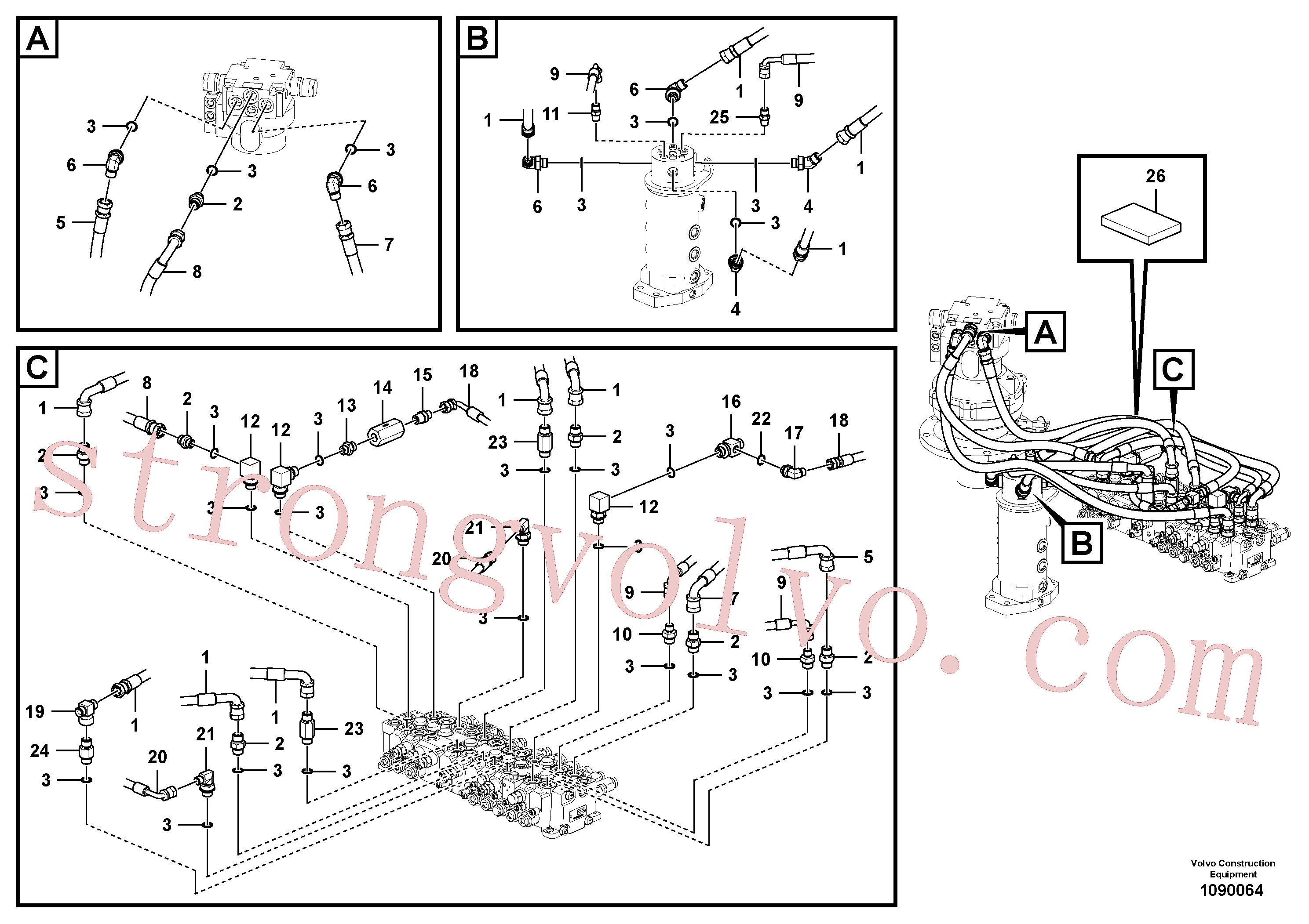Volvo Montagem VOE14884855 Cotovelo Acessórios
