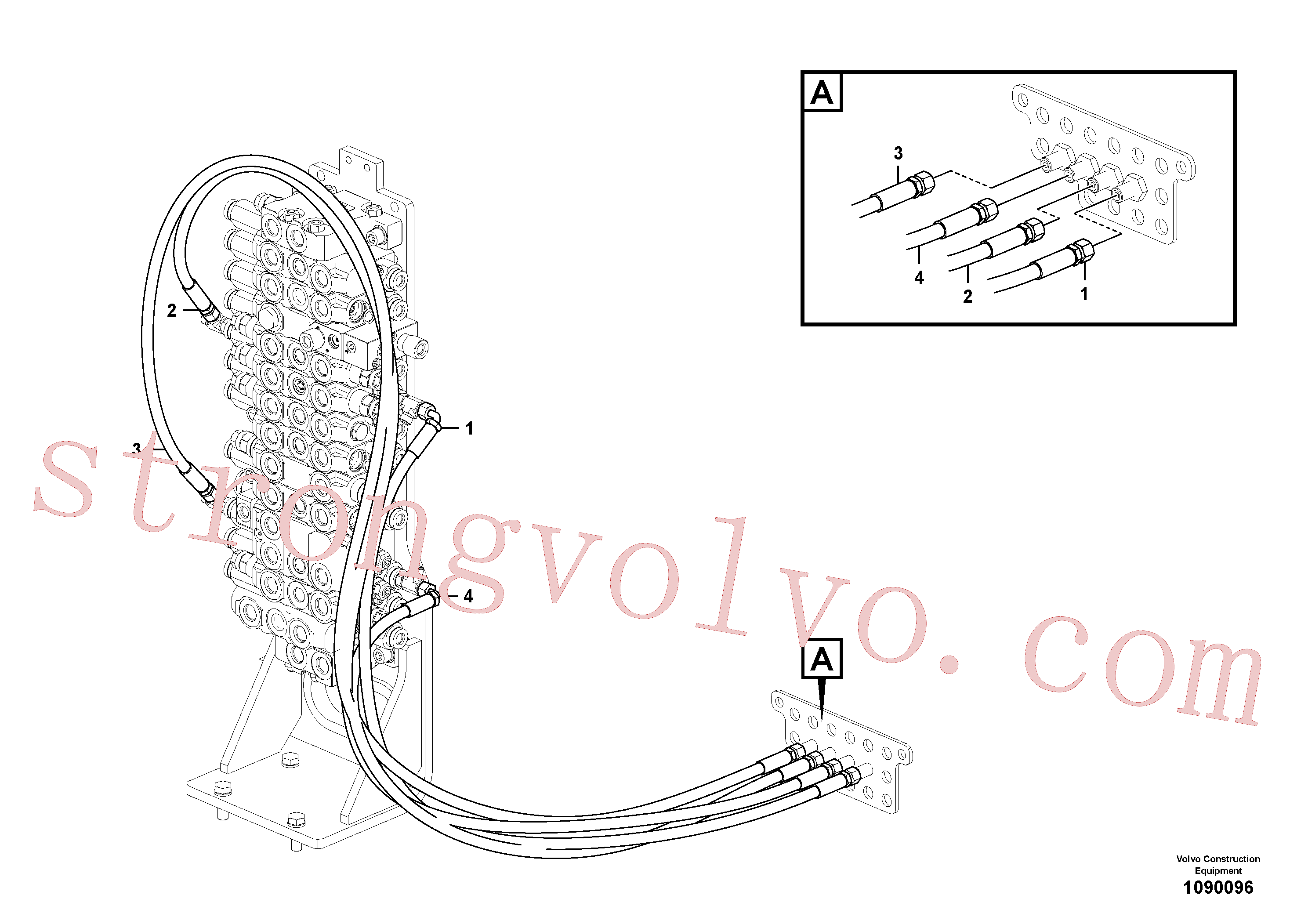 VOE937116 Volvo Sistema servomotor, mudança da função da alavanca(1090096 Montagem)