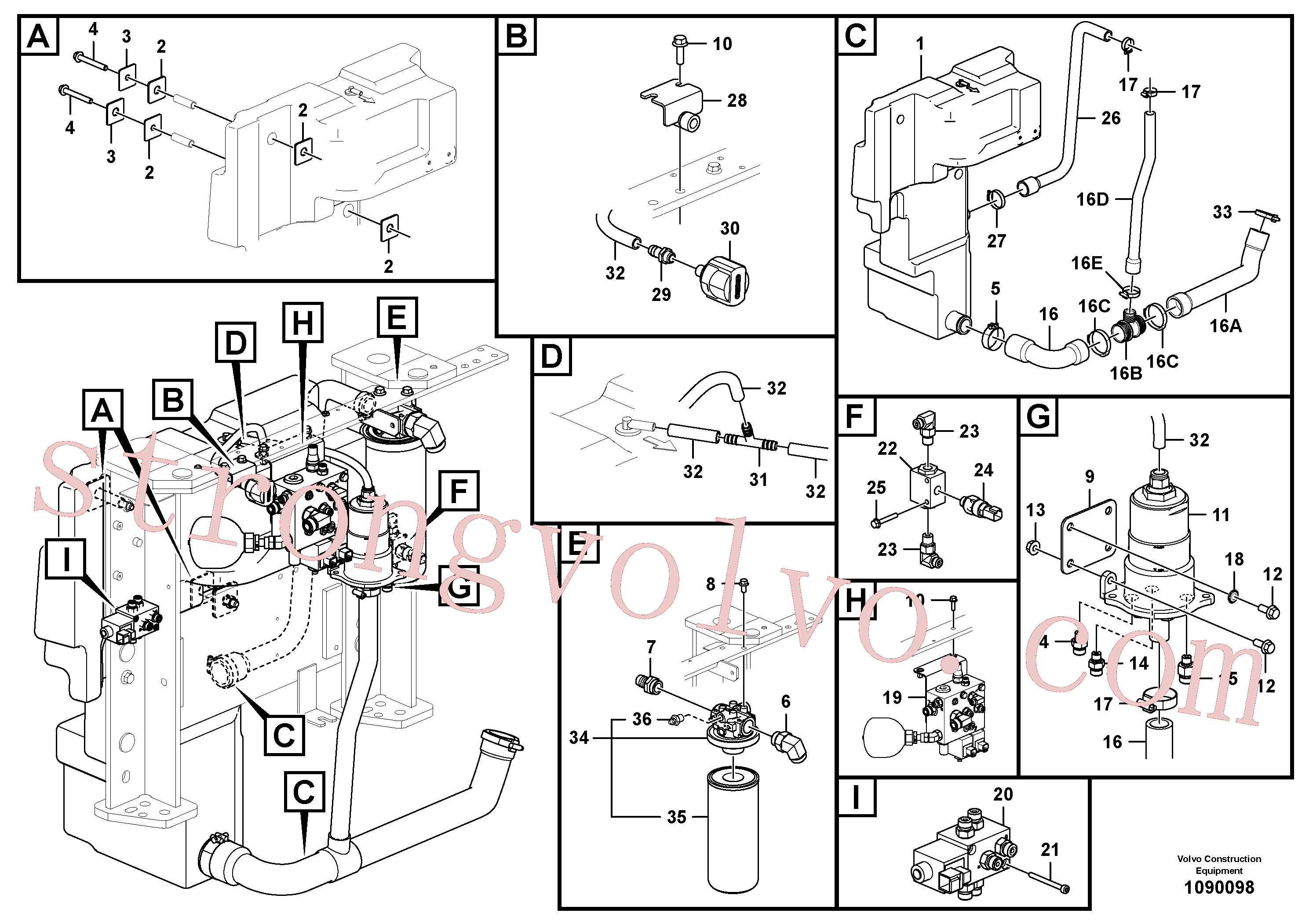 VOE15616321 Niple Inscreva-se para Volvo Acessórios para escavadeira