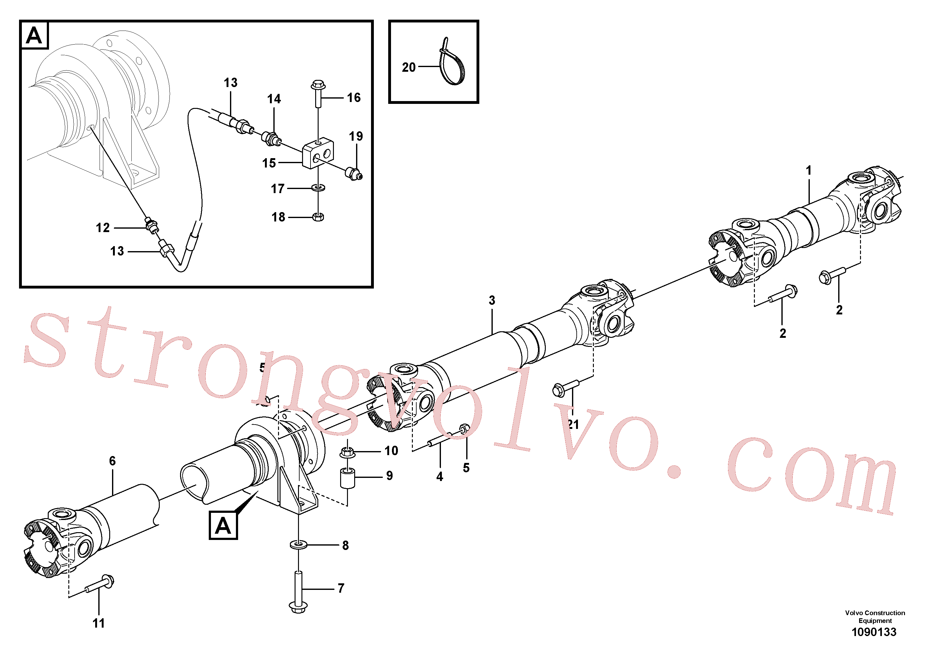 VOE15085422 Volvo Veios propulsores com acessórios(1090133 Montagem)