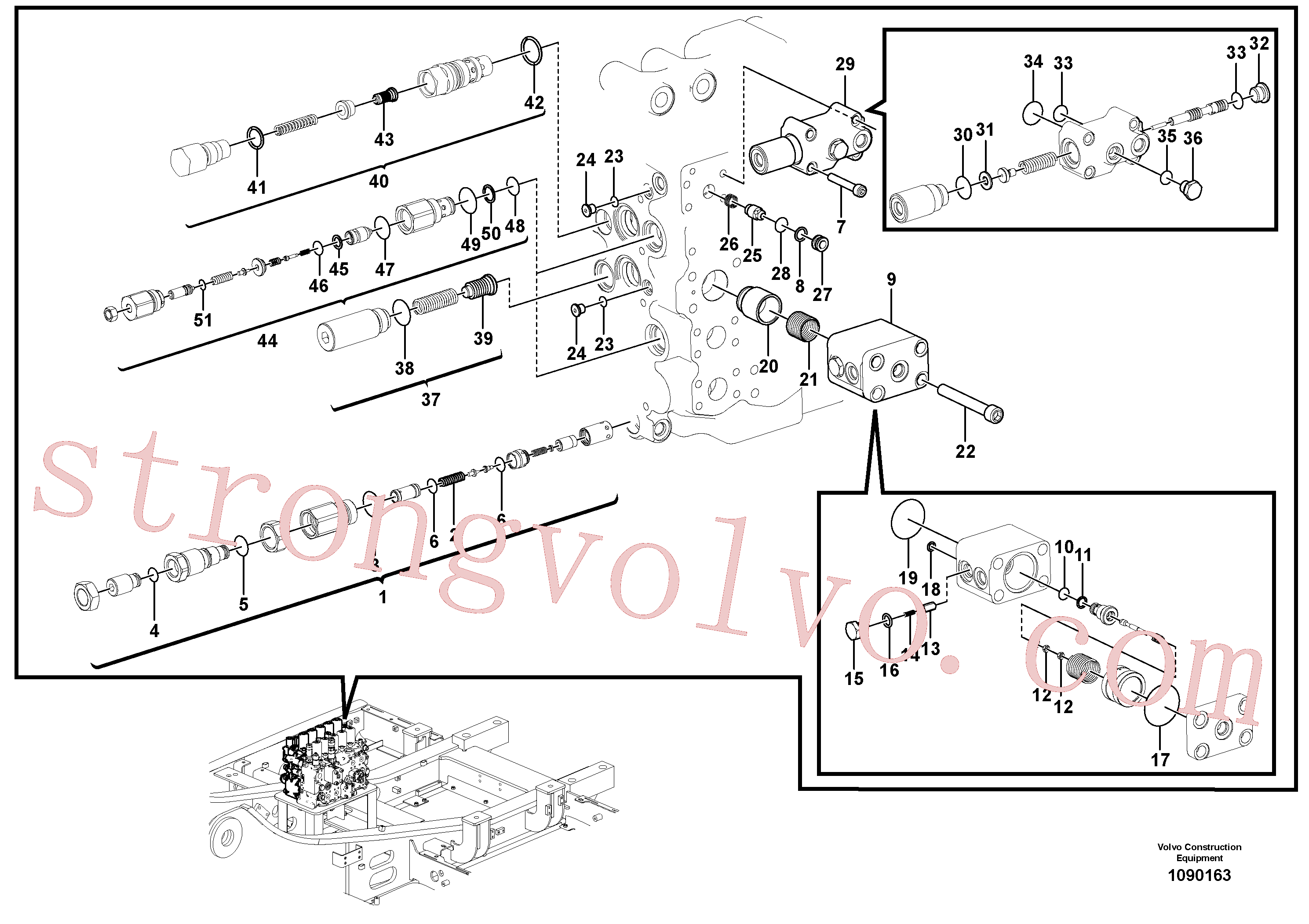 SA9111-10400 Volvo Válvula mestra de comando(1090163 Montagem)
