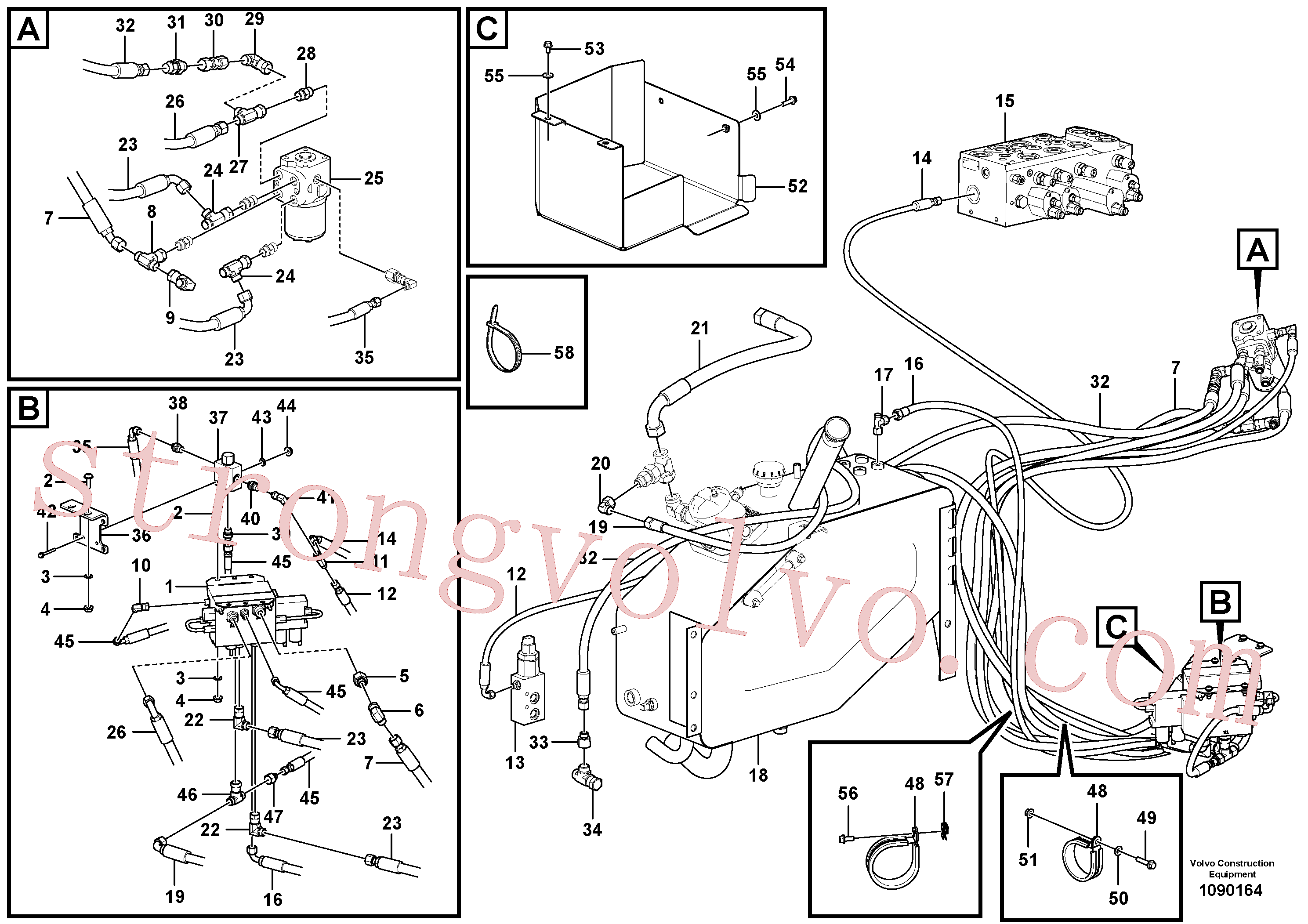 VOE15191435 Volvo Direcção CDC(1090164 Montagem)