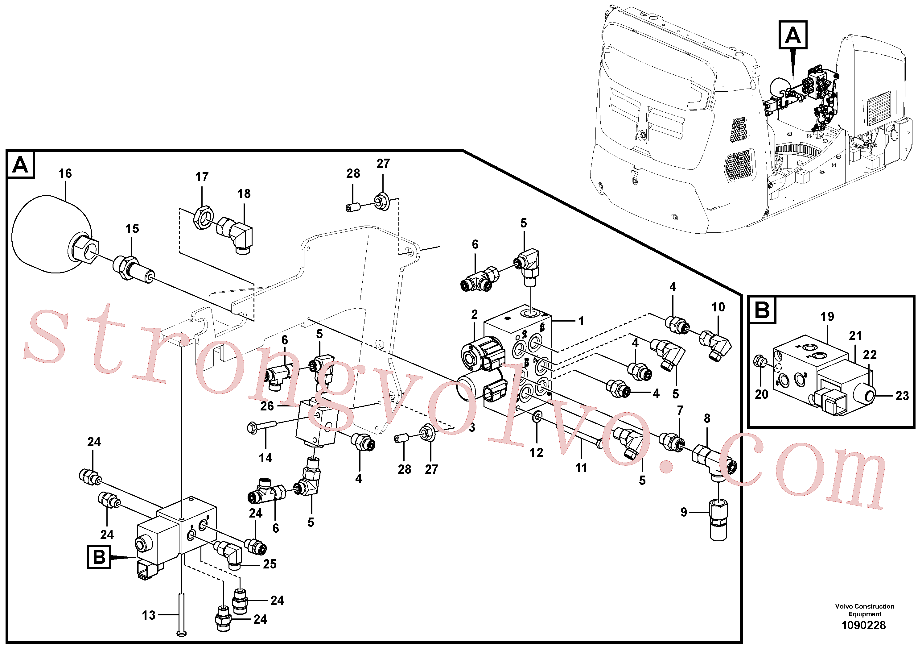 Volvo Acessórios para escavadeira VOE13933858 Niple Acessórios