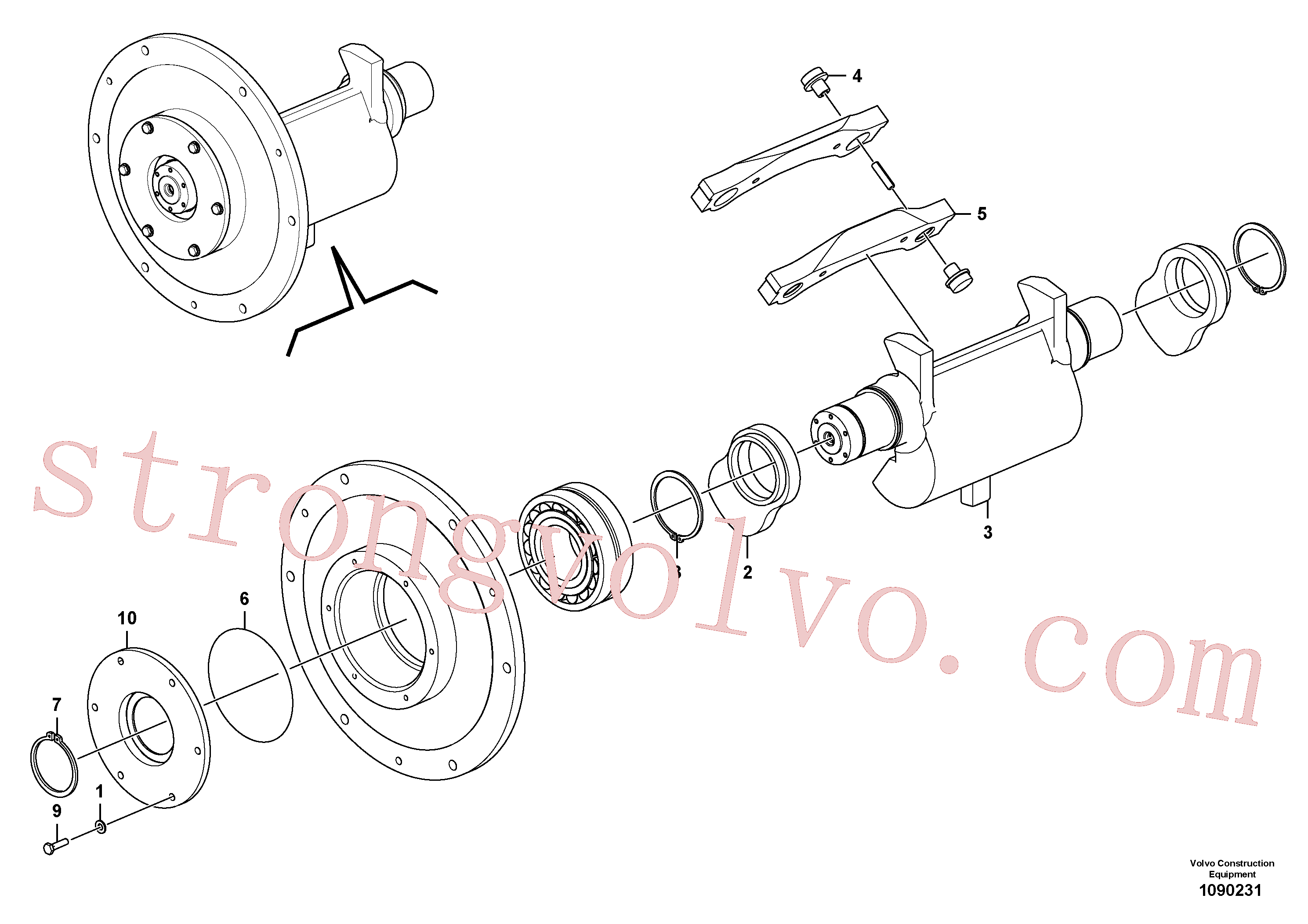 VOE914486 Volvo Conjunto de eixo excêntrico(1090231 Montagem)
