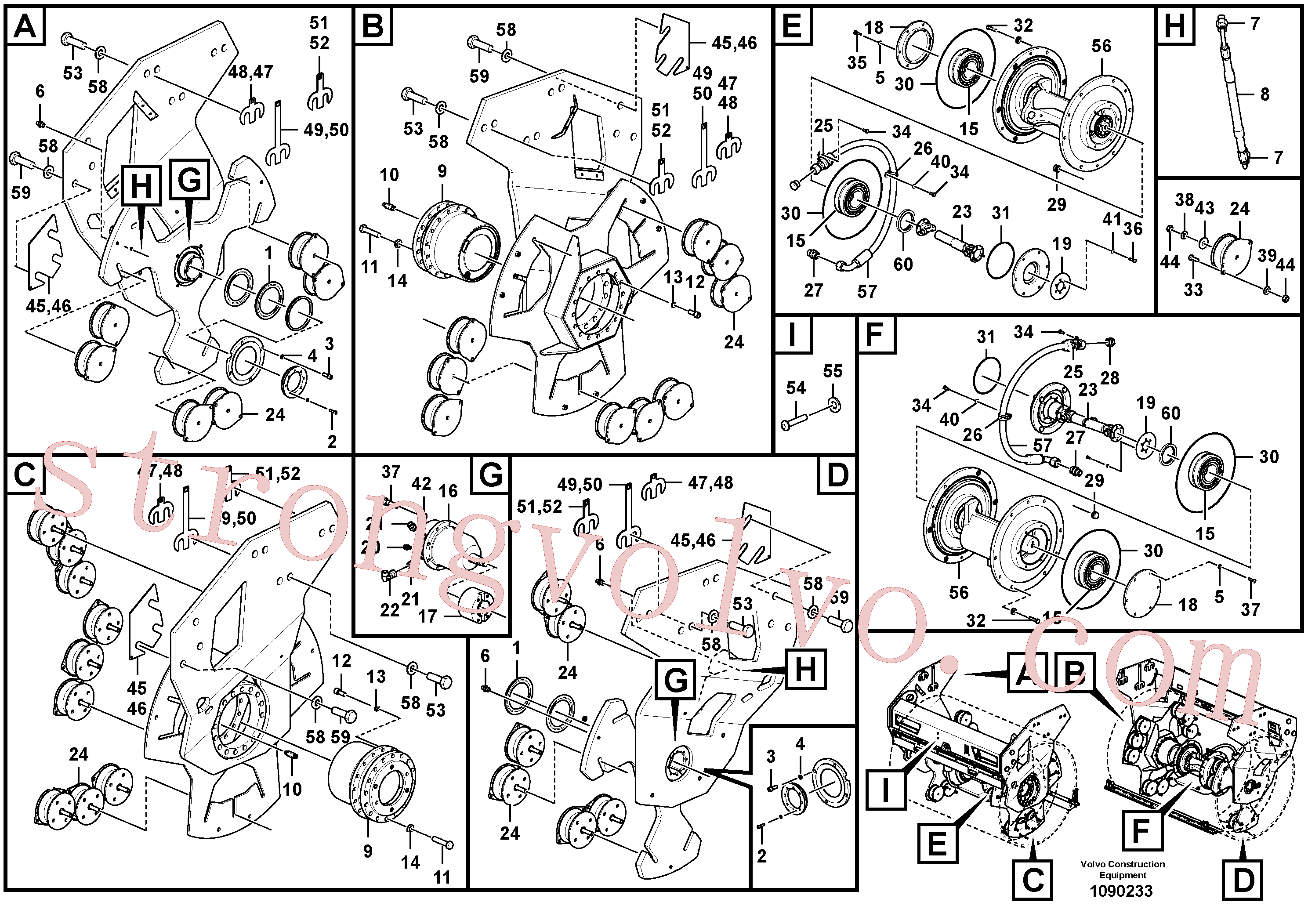 VOE938192 Volvo Conjunto do tambor(1090233 Montagem)