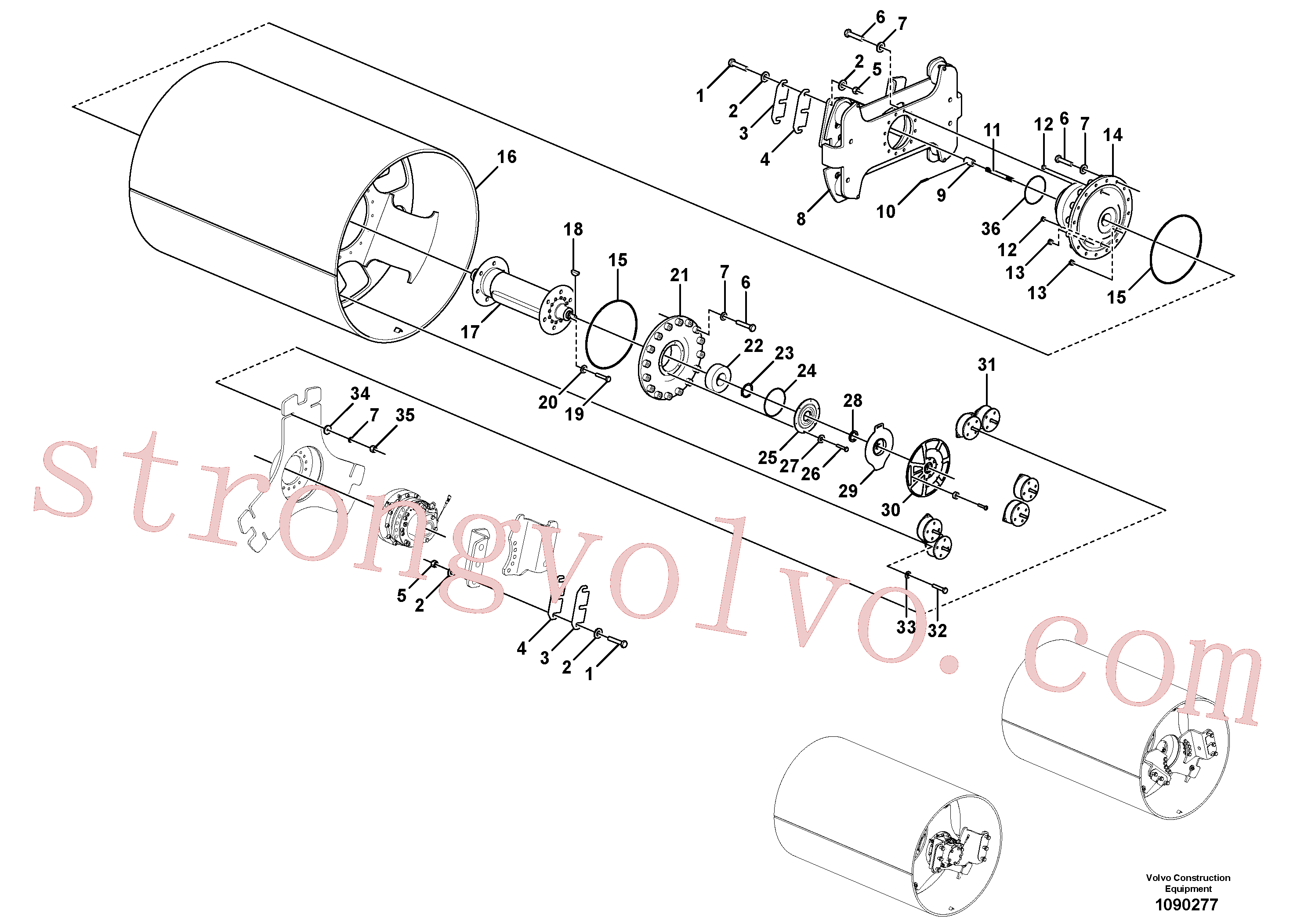 RM96719083 Volvo Conjunto do tambor(1090277 Montagem)