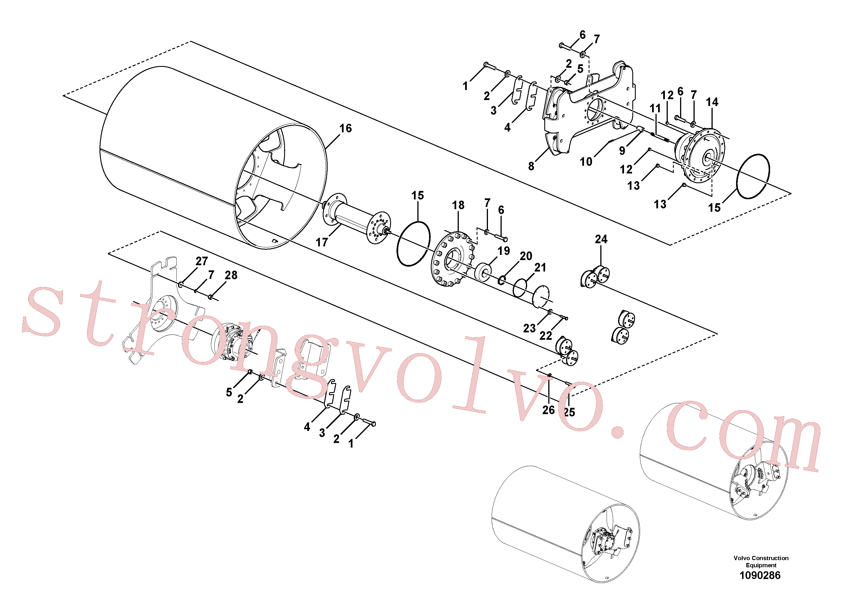 RM96734298 Volvo Conjunto do tambor(1090286 Montagem)