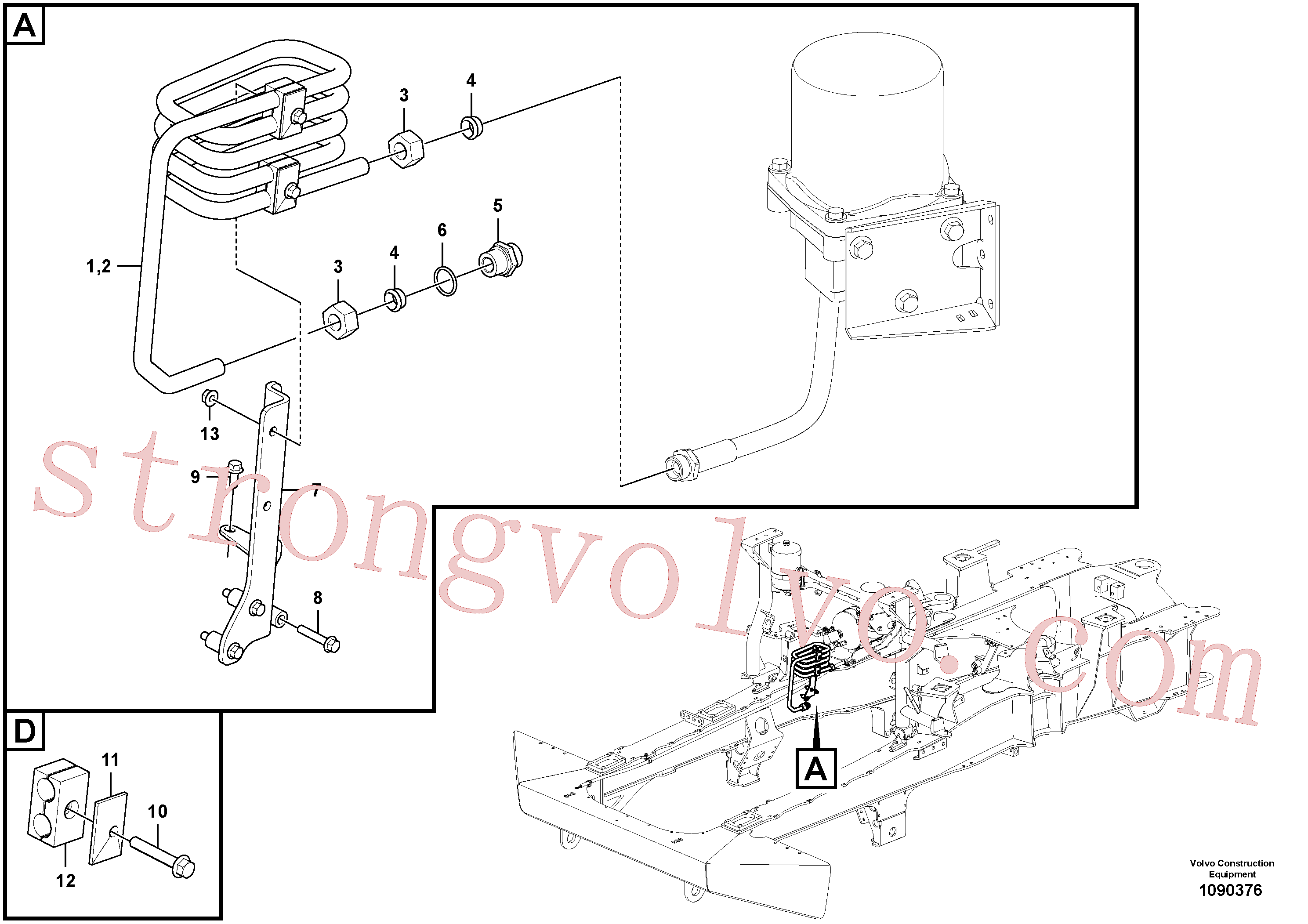 Volvo Acessórios para escavadeira VOE956986 Porca de conexão Acessórios