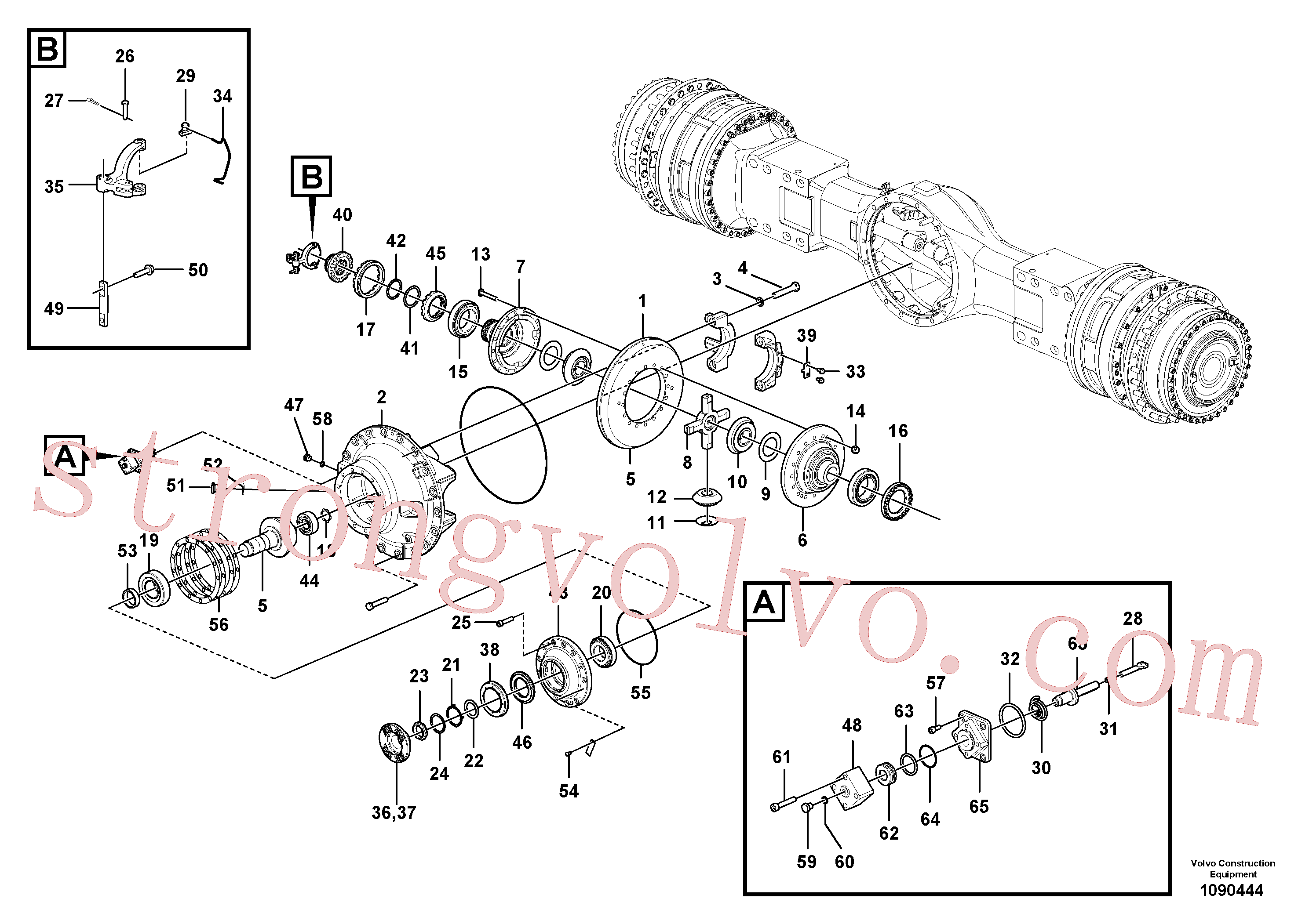 VOE17262158 Volvo Transmissão final(1090444 Montagem)