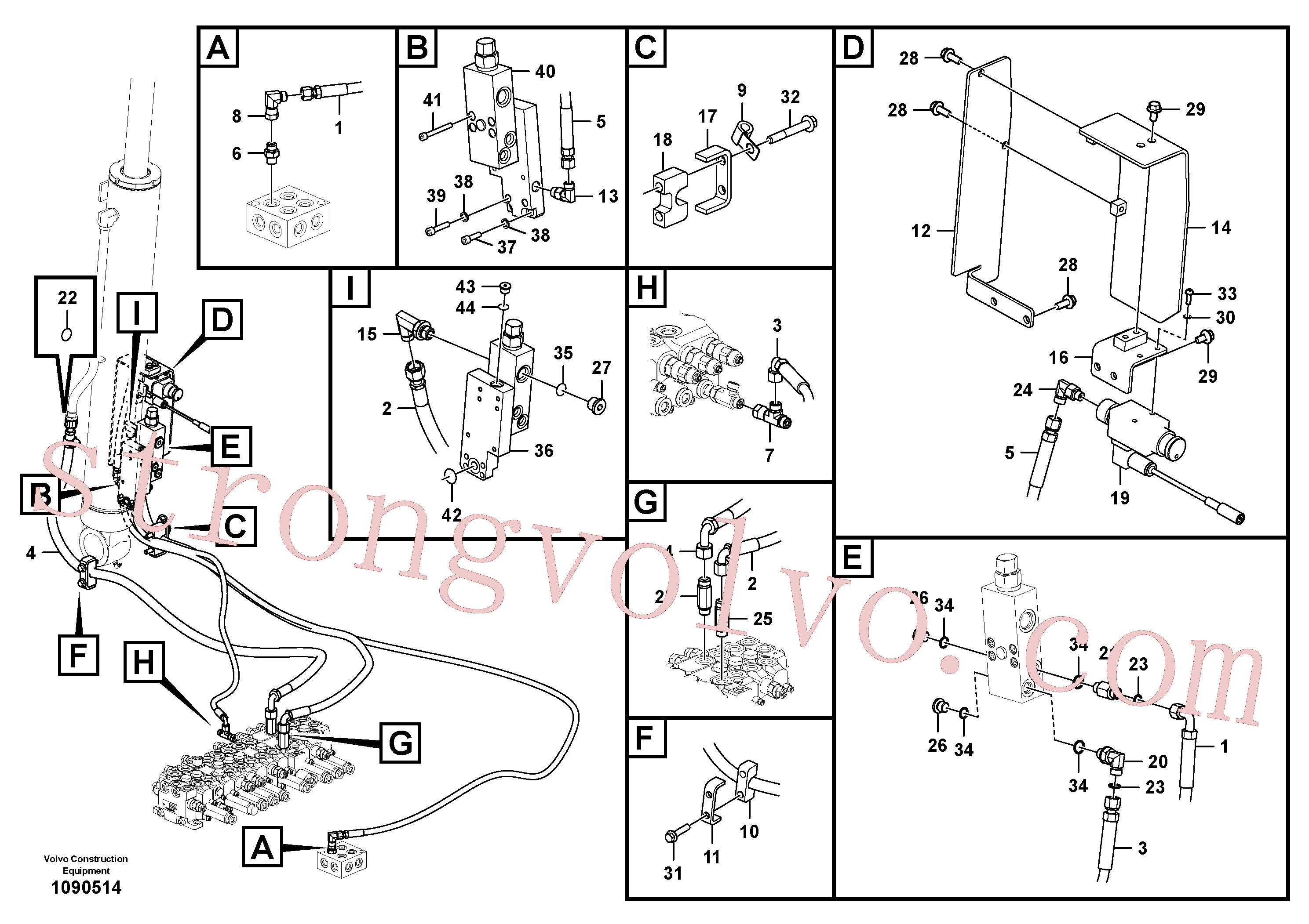 China Made VOE14565200 Niple Volvo Acessórios para escavadeira